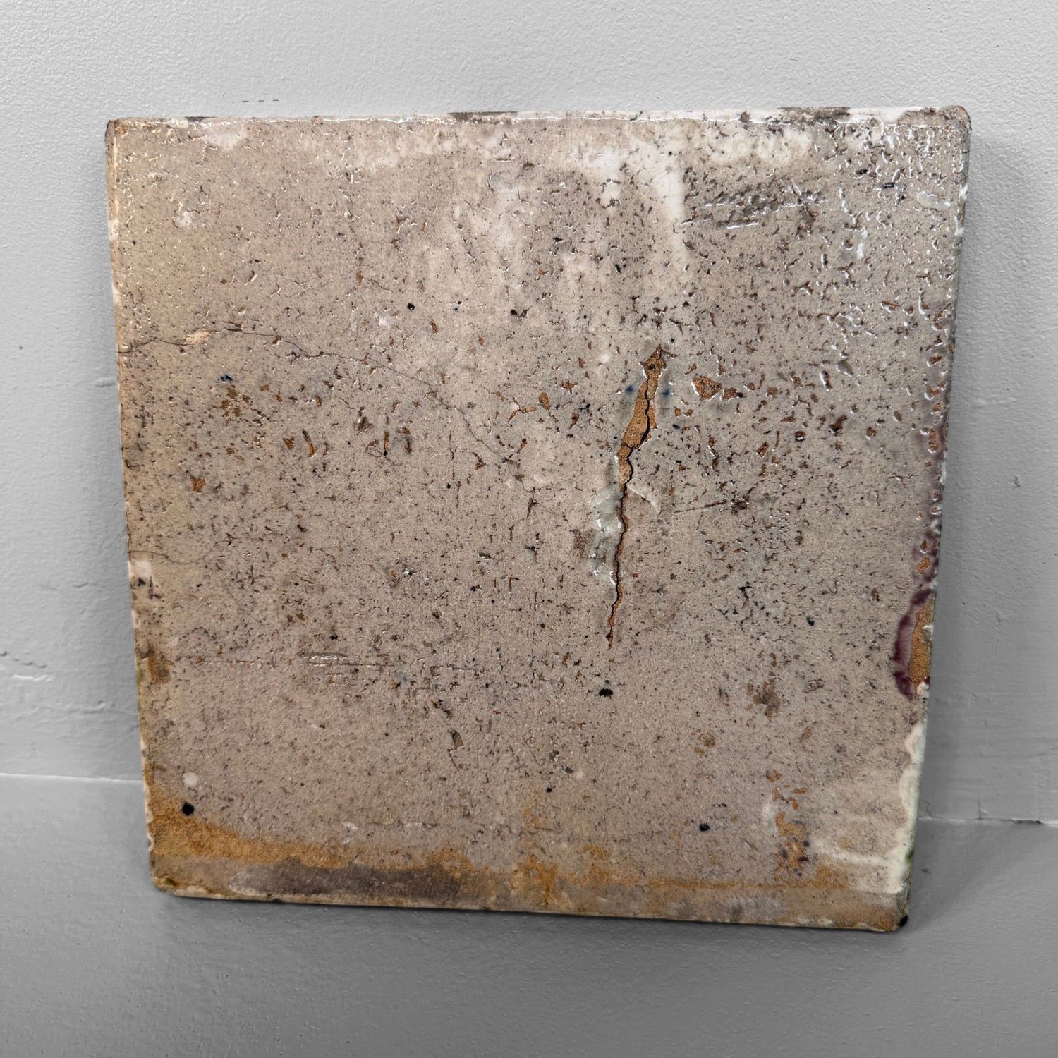 Japanese Ceramic Toban with Abstract Drip Glaze, circa 1970