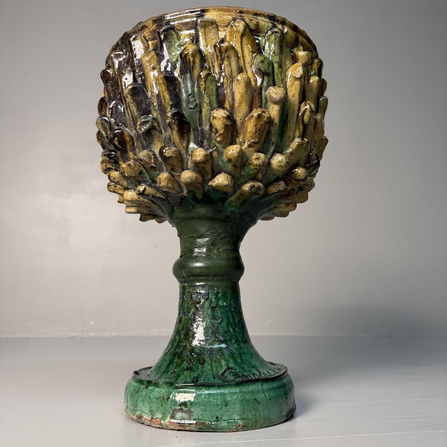 Ceramic Plant Stand by Rocco Condurso – 1970s-1980s, Italy