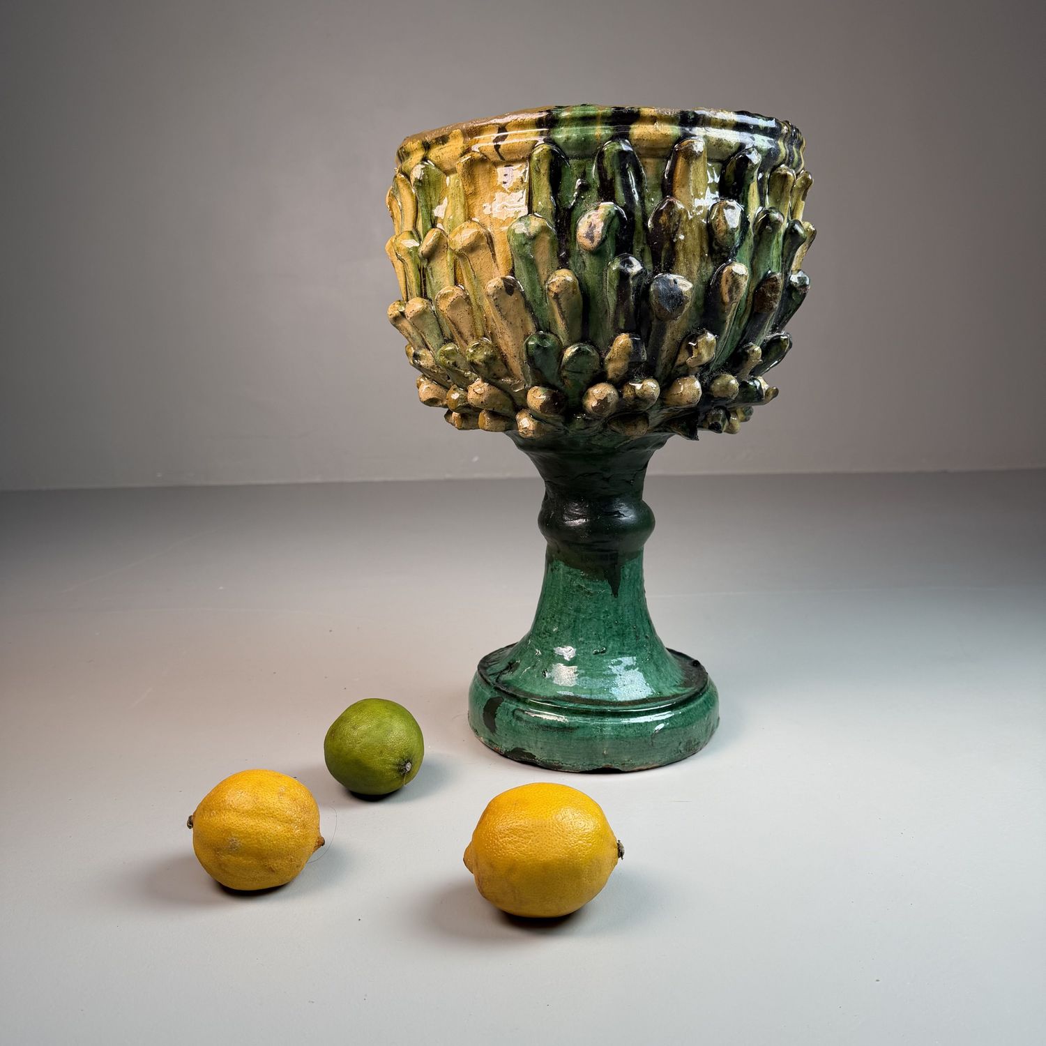 Ceramic Plant Stand by Rocco Condurso – 1970s-1980s, Italy