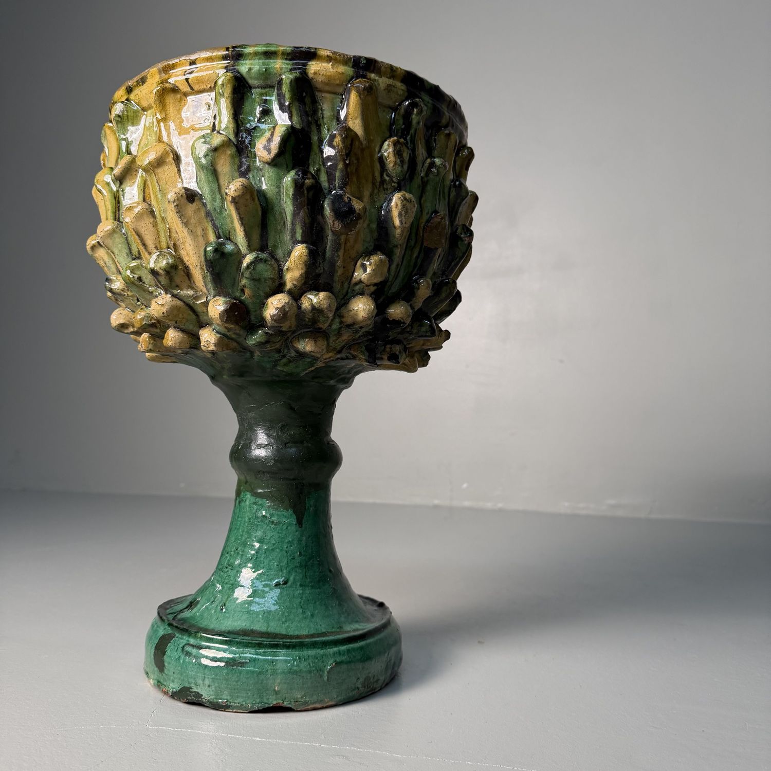 Ceramic Plant Stand by Rocco Condurso – 1970s-1980s, Italy