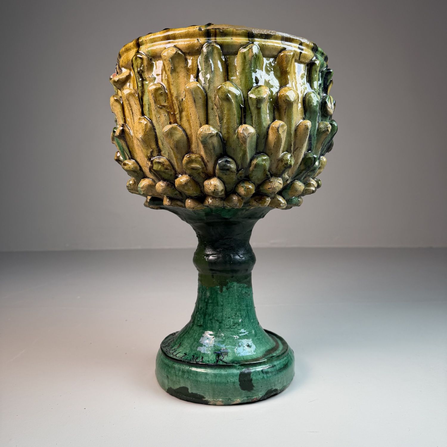 Ceramic Plant Stand by Rocco Condurso – 1970s-1980s, Italy