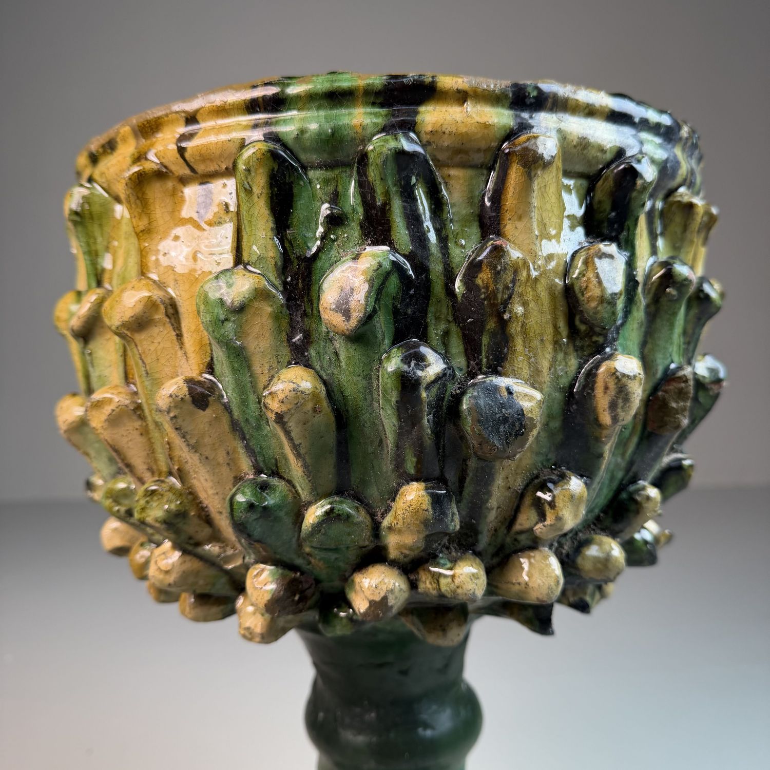 Ceramic Plant Stand by Rocco Condurso – 1970s-1980s, Italy