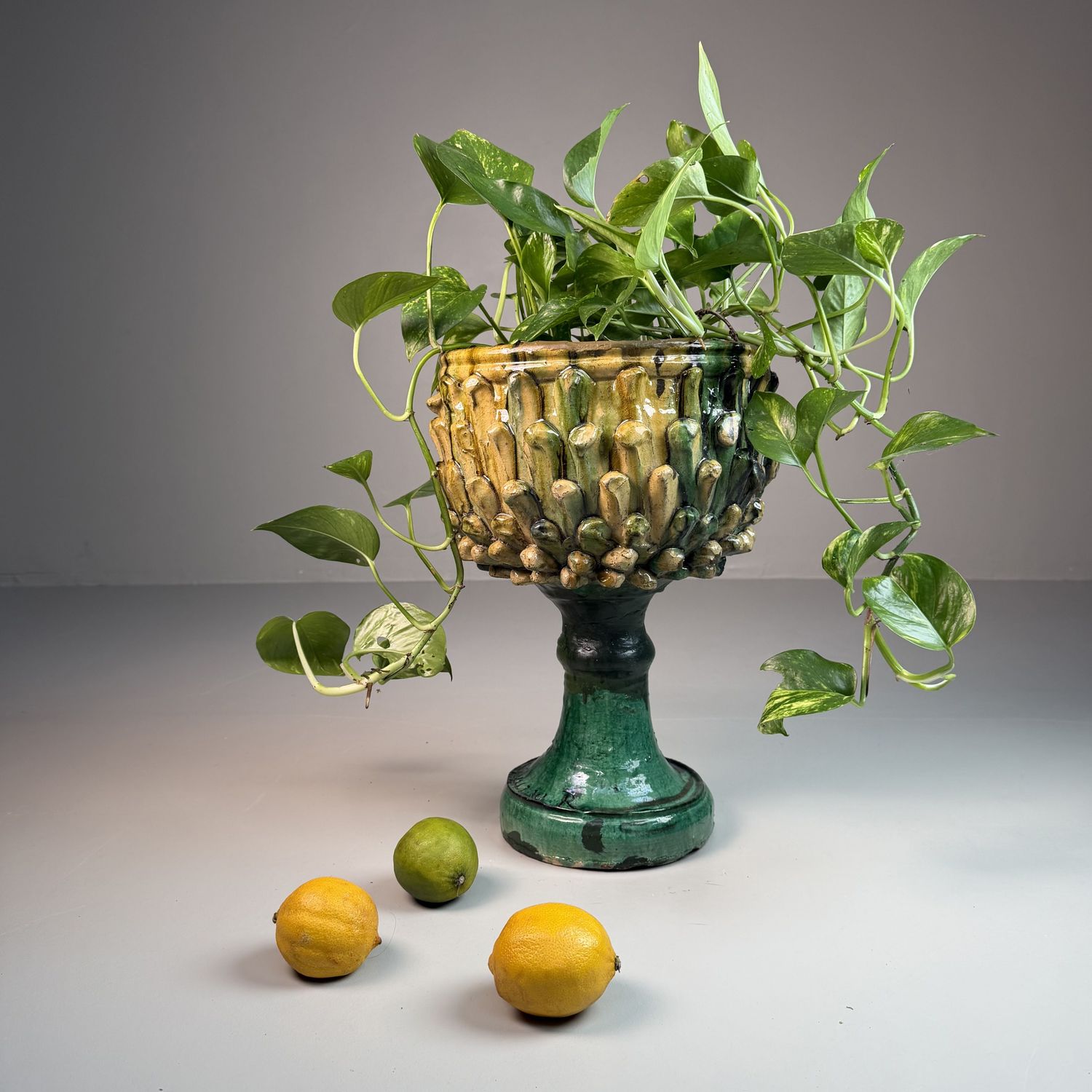 Ceramic Plant Stand by Rocco Condurso – 1970s-1980s, Italy