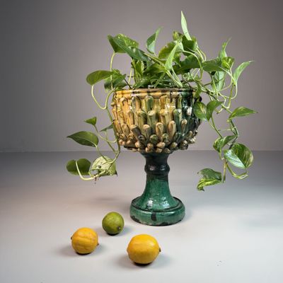 Ceramic Plant Stand by Rocco Condurso – 1970s-1980s, Italy