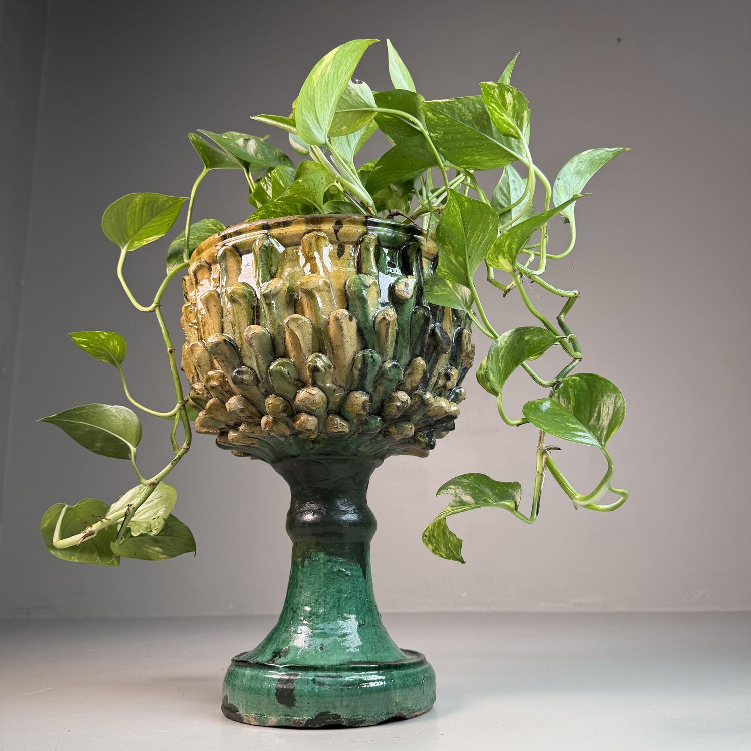 Ceramic Plant Stand by Rocco Condurso – 1970s-1980s, Italy