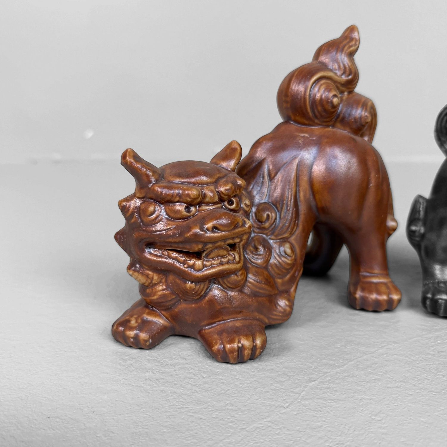 Set of Japanese Ceramic Shisa Figures, circa 1980