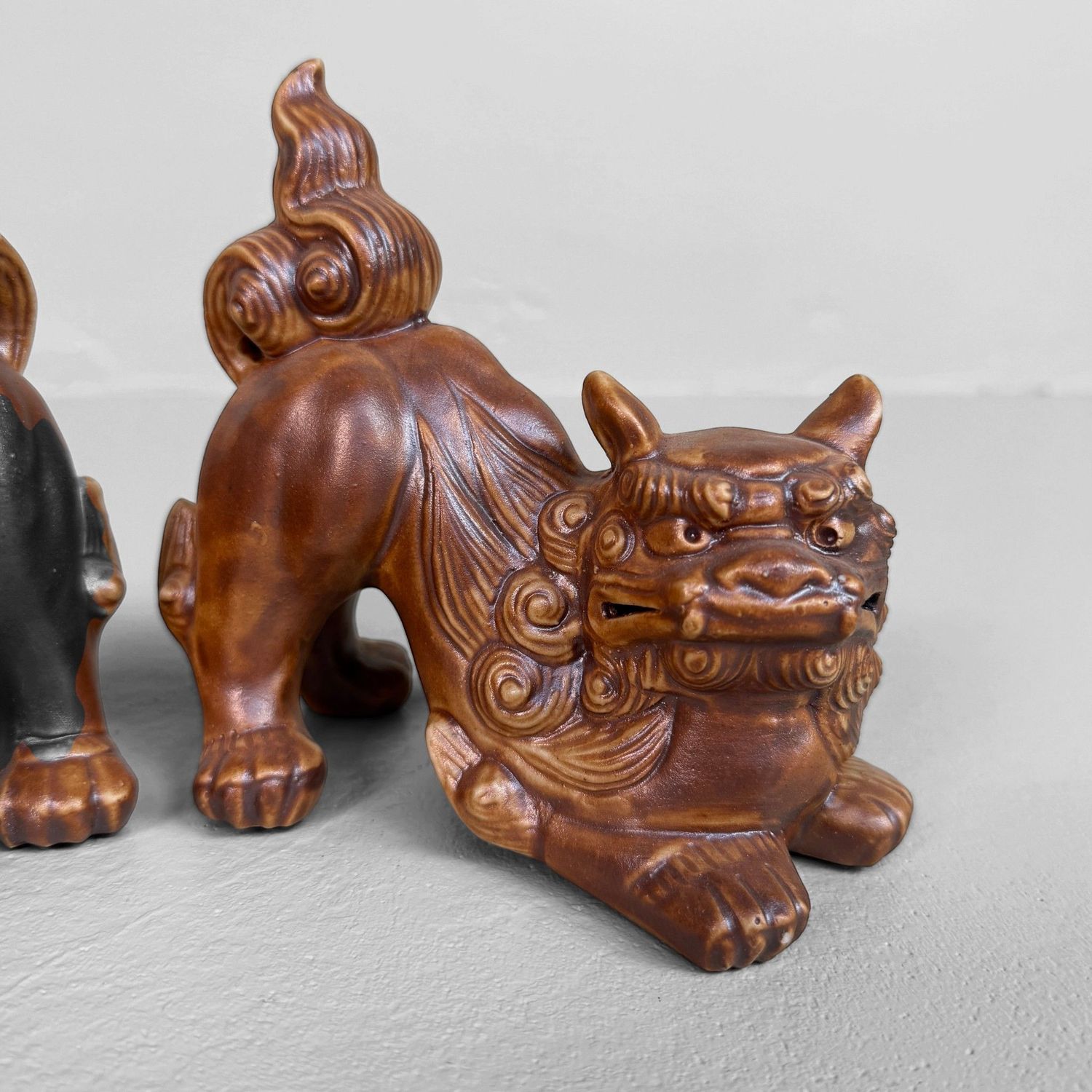 Set of Japanese Ceramic Shisa Figures, circa 1980