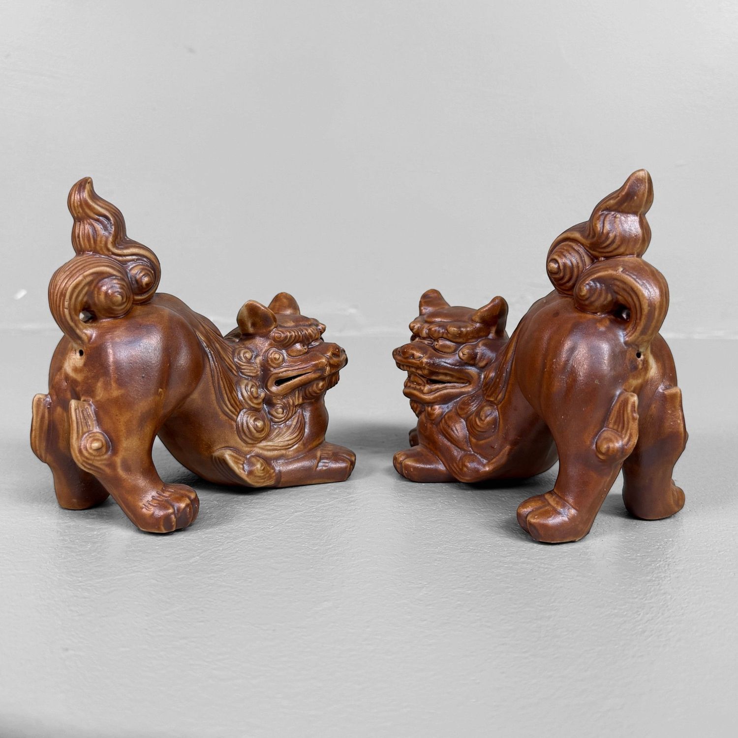 Set of Japanese Ceramic Shisa Figures, circa 1980