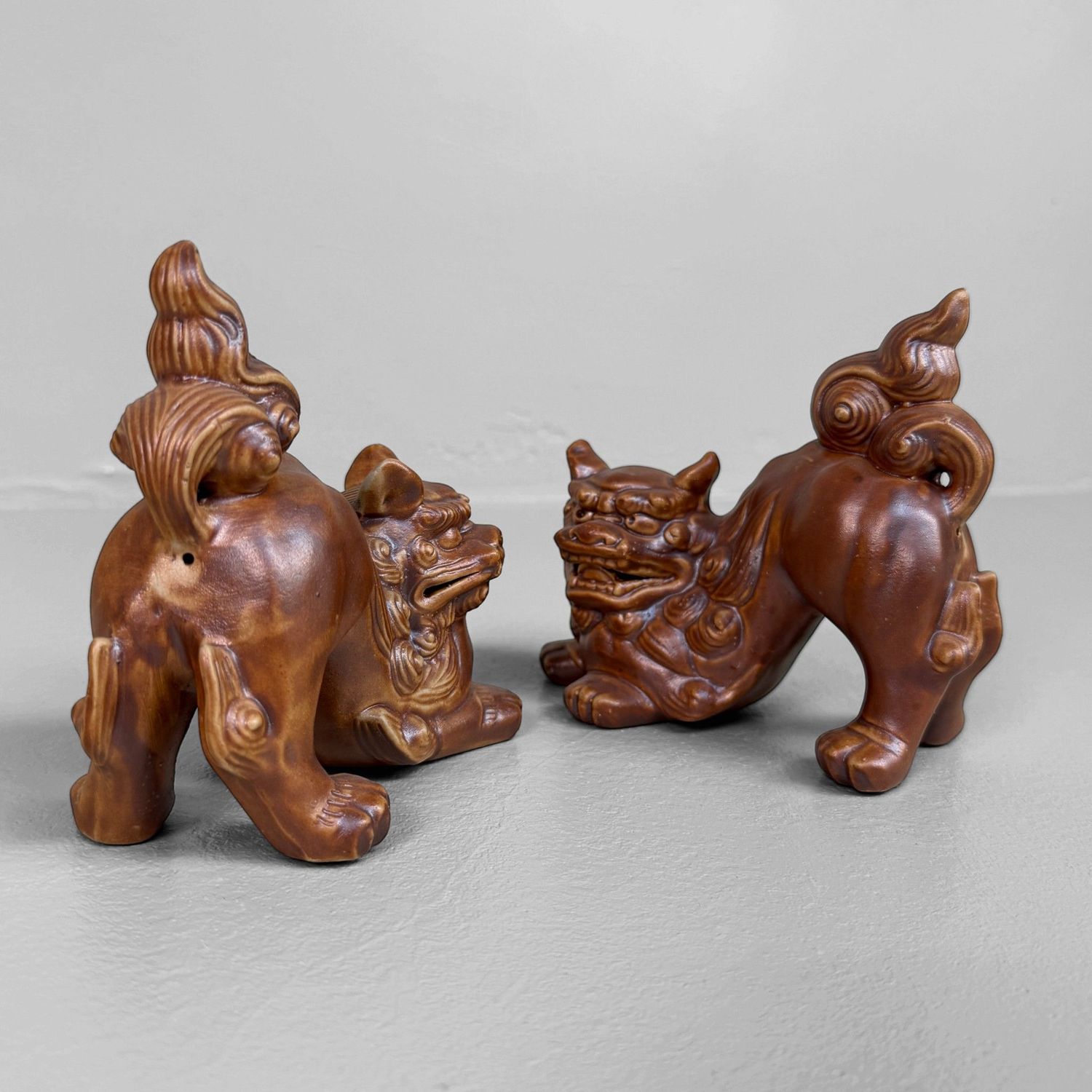 Set of Japanese Ceramic Shisa Figures, circa 1980
