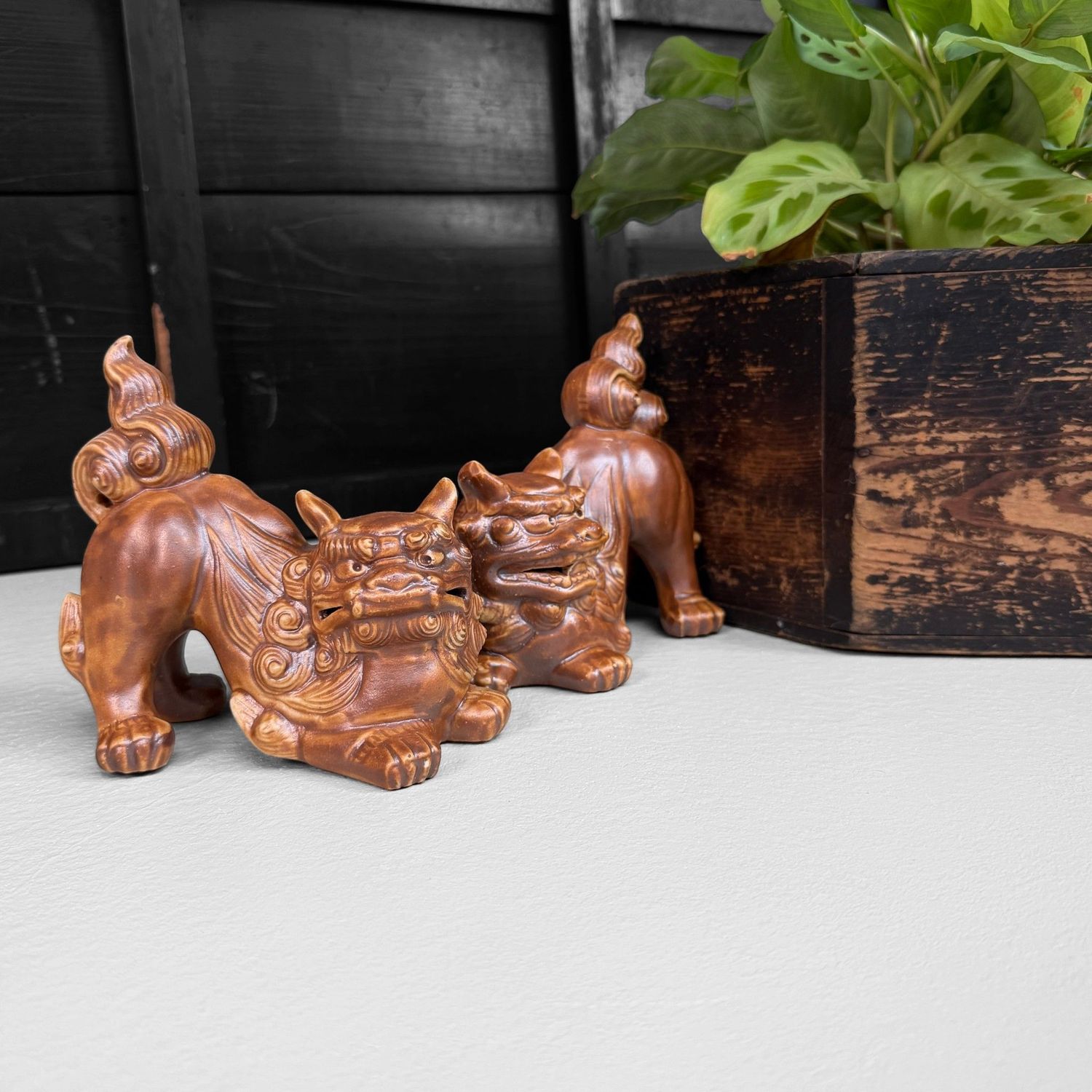 Set of Japanese Ceramic Shisa Figures, circa 1980