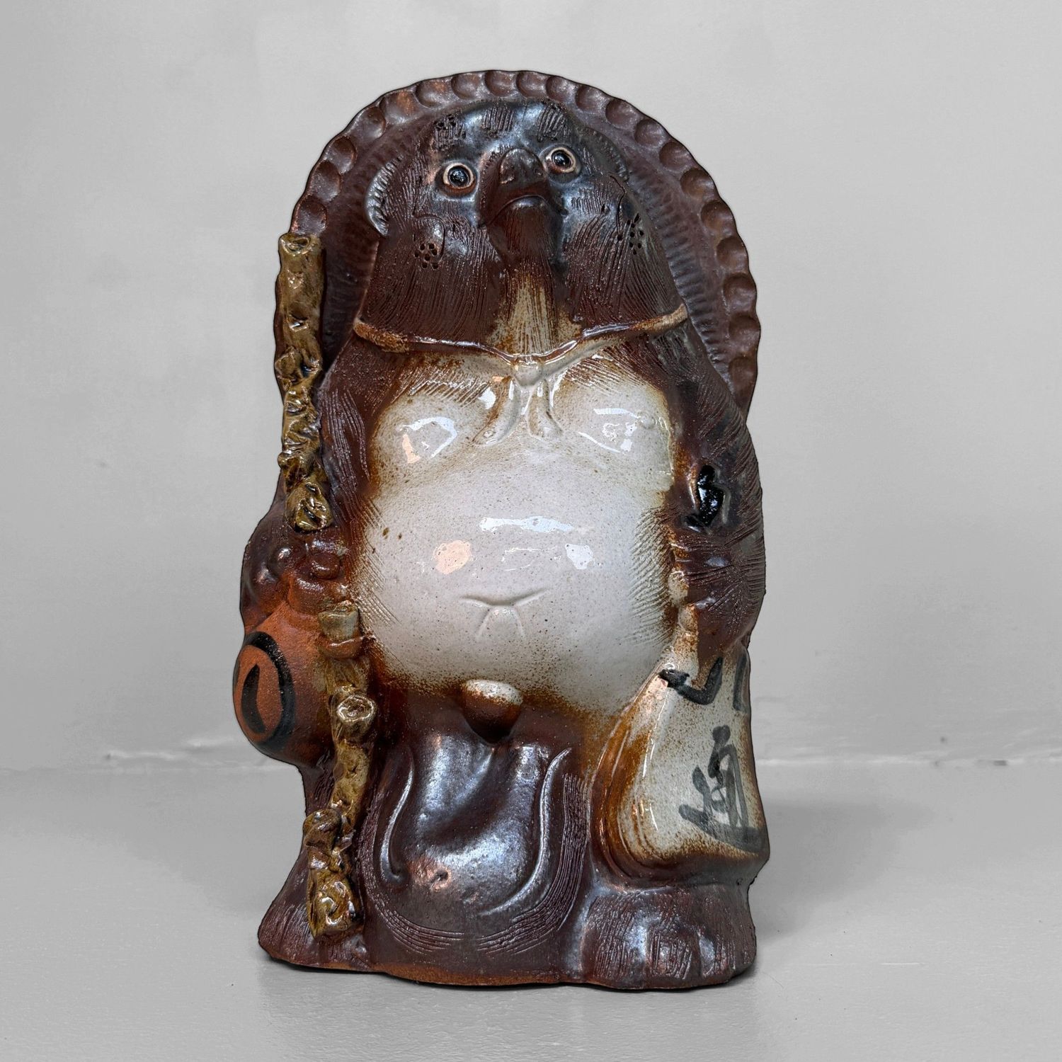 Decorative Tanuki Figure, Shigaraki, Japan, 1970s