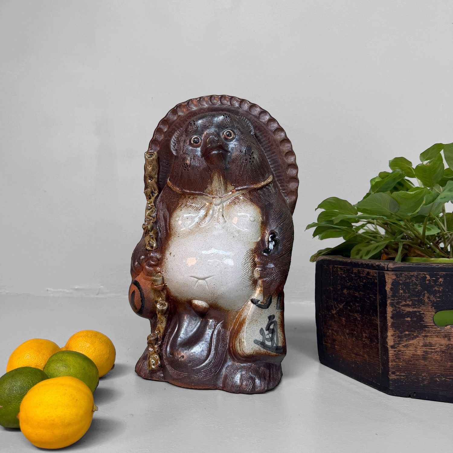 Decorative Tanuki Figure, Shigaraki, Japan, 1970s