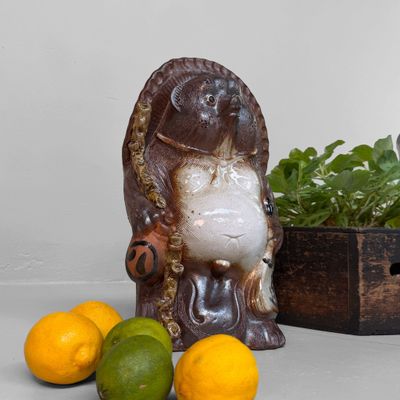 Decorative Tanuki Figure, Shigaraki, Japan, 1970s