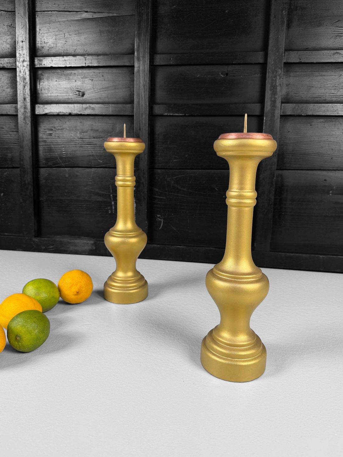 Set of Japanese Buddhist Altar Candlesticks, circa 1980