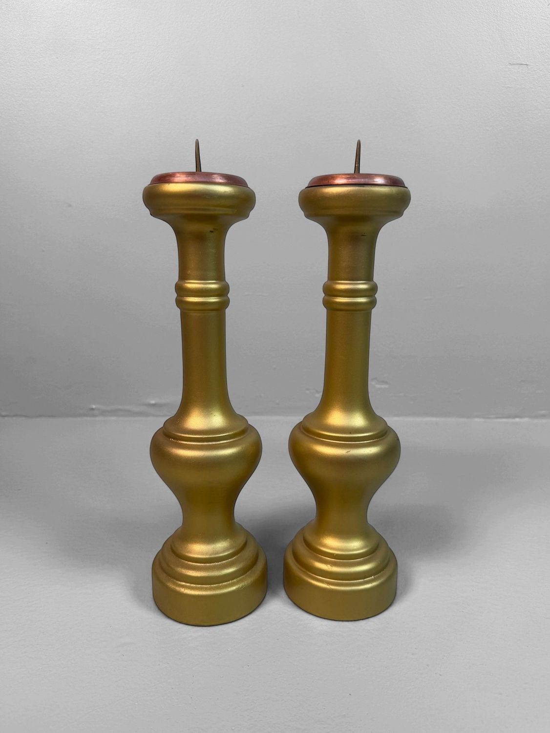 Set of Japanese Buddhist Altar Candlesticks, circa 1980