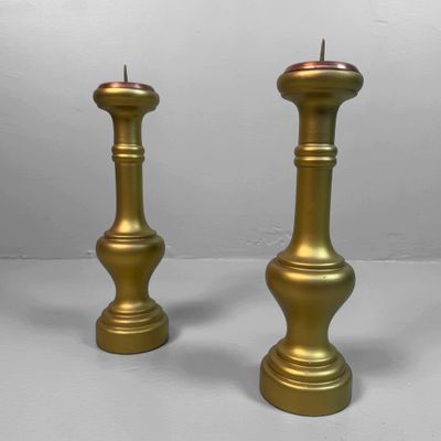 Set of Japanese Buddhist Altar Candlesticks, circa 1980