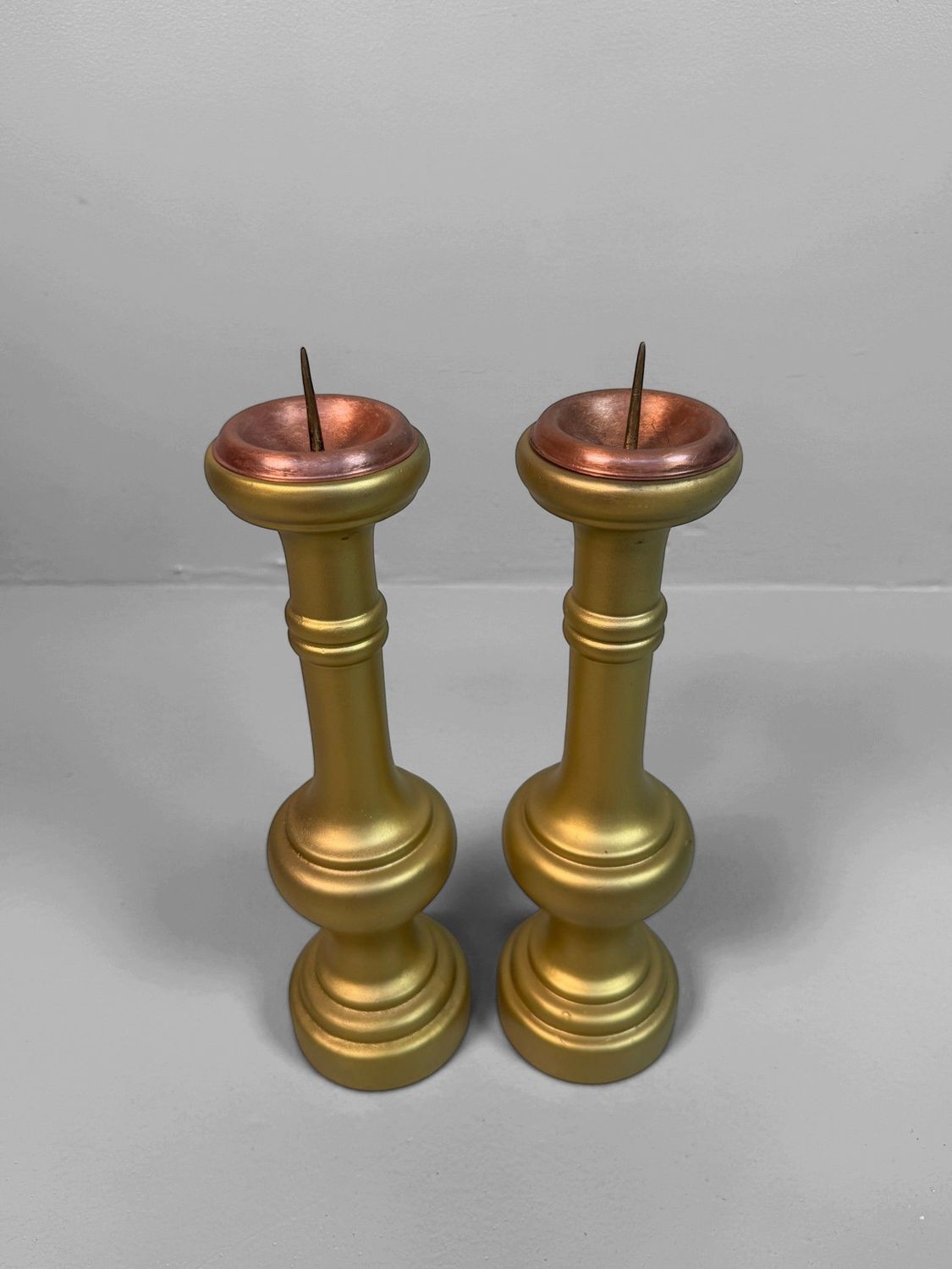 Set of Japanese Buddhist Altar Candlesticks, circa 1980
