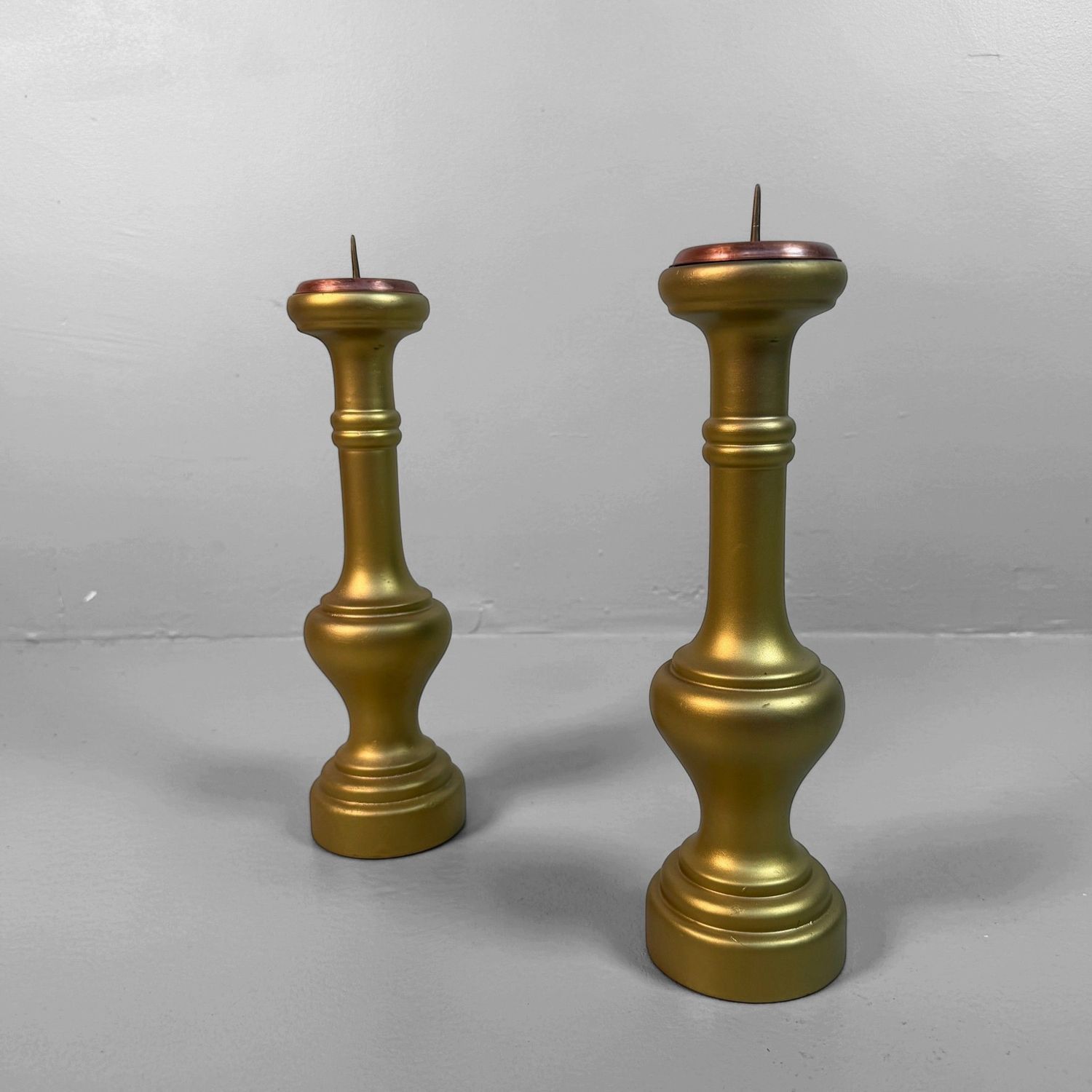 Set of Japanese Buddhist Altar Candlesticks, circa 1980