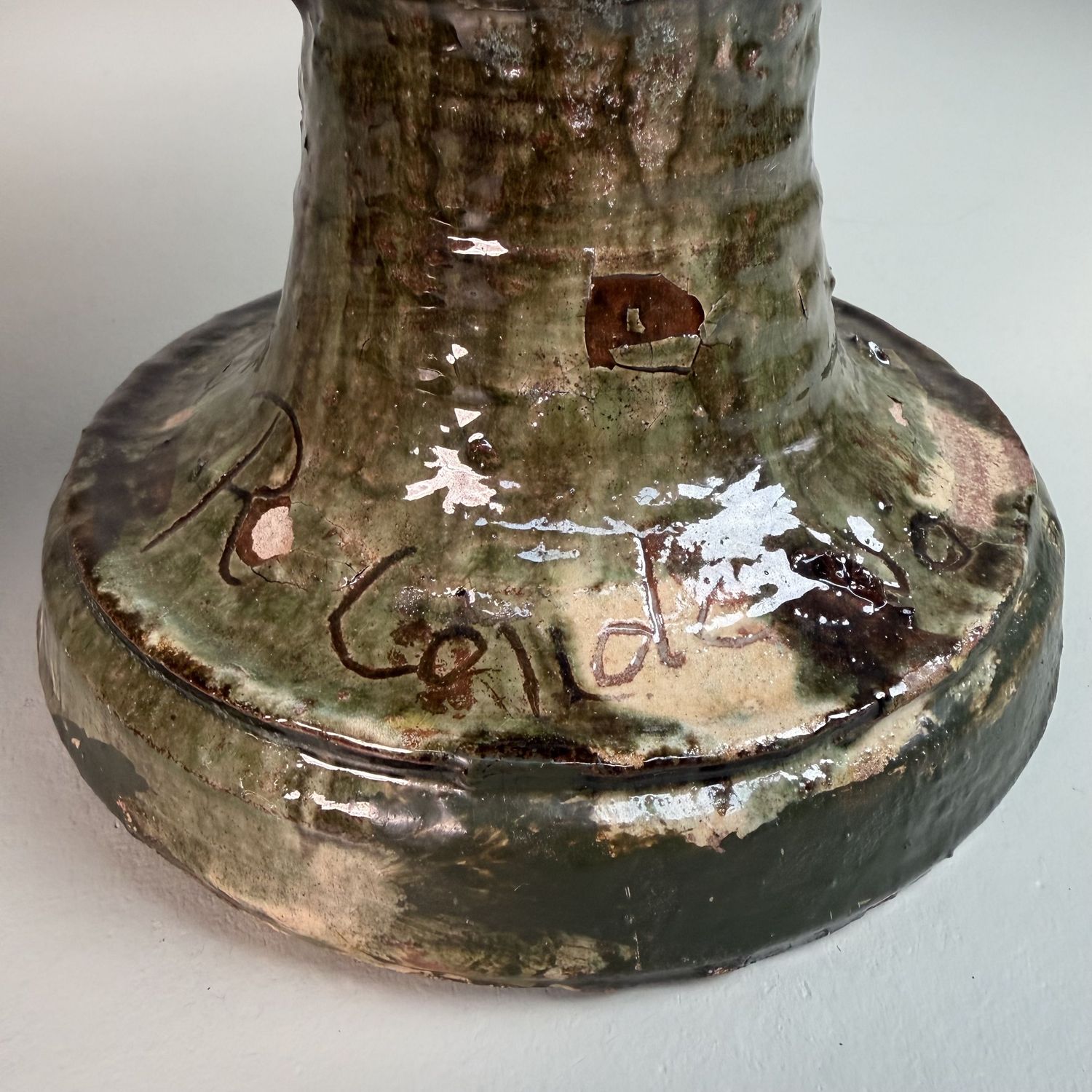 Set of Two Ceramic Plant Stands by Rocco Condurso, 1980s, Italy