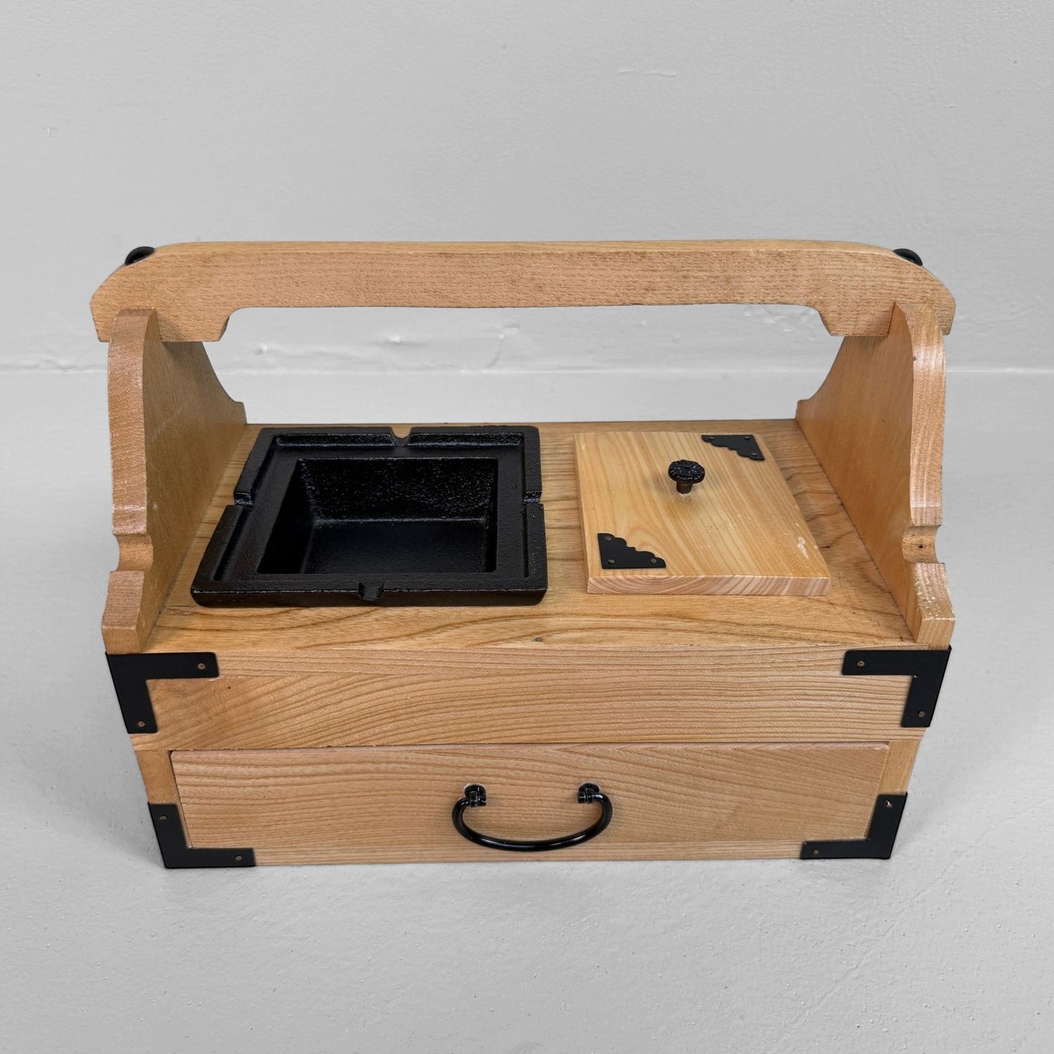 Japanese Wooden Tabako-bon, circa 1980