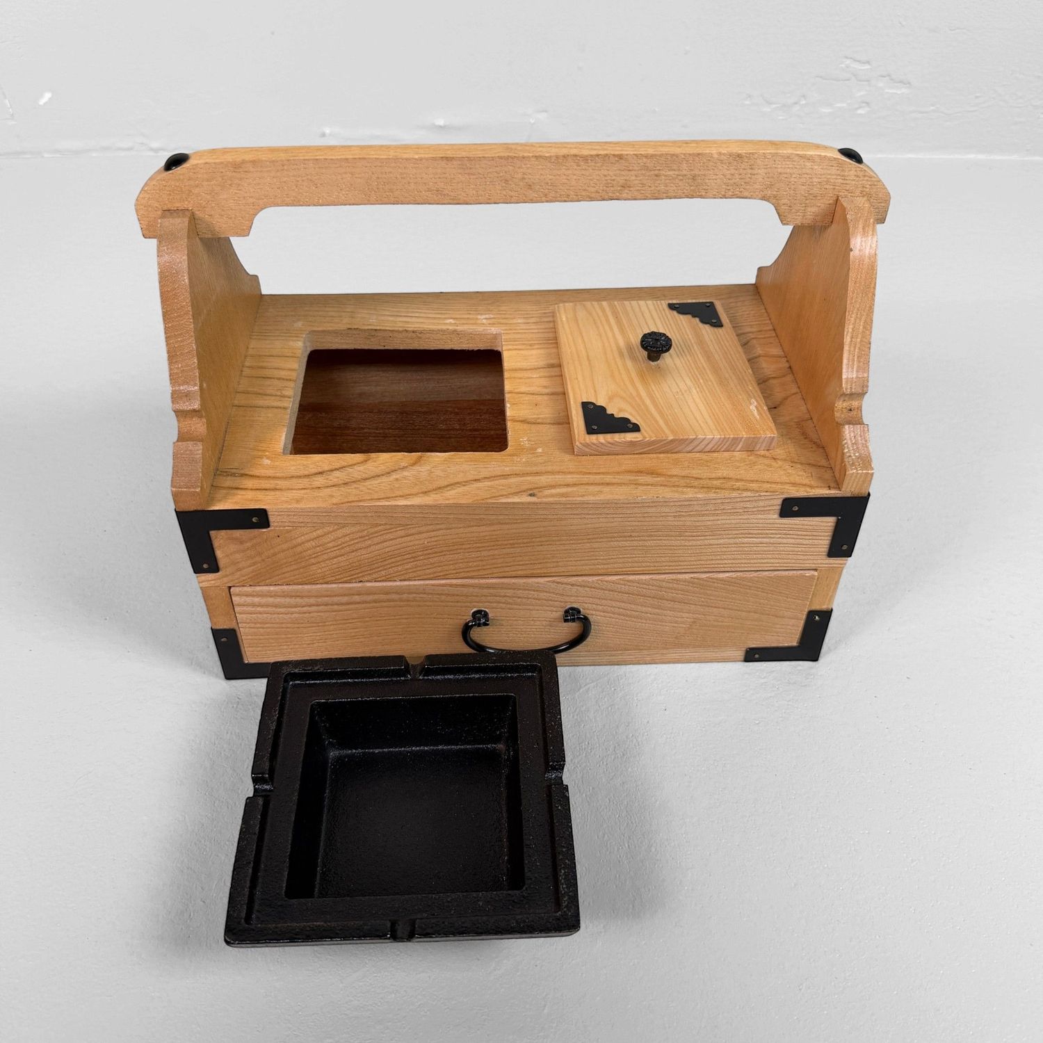 Japanese Wooden Tabako-bon, circa 1980