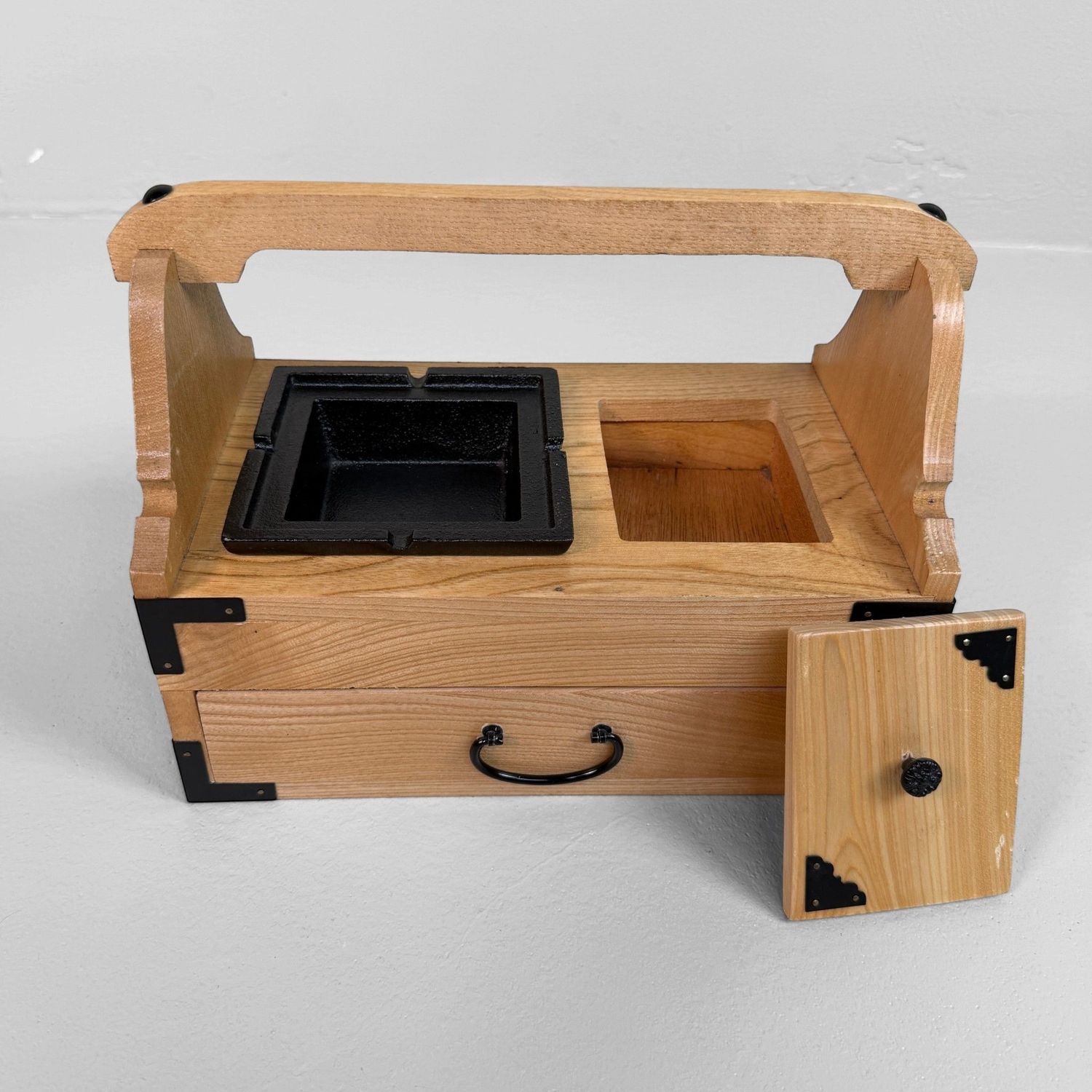 Japanese Wooden Tabako-bon, circa 1980