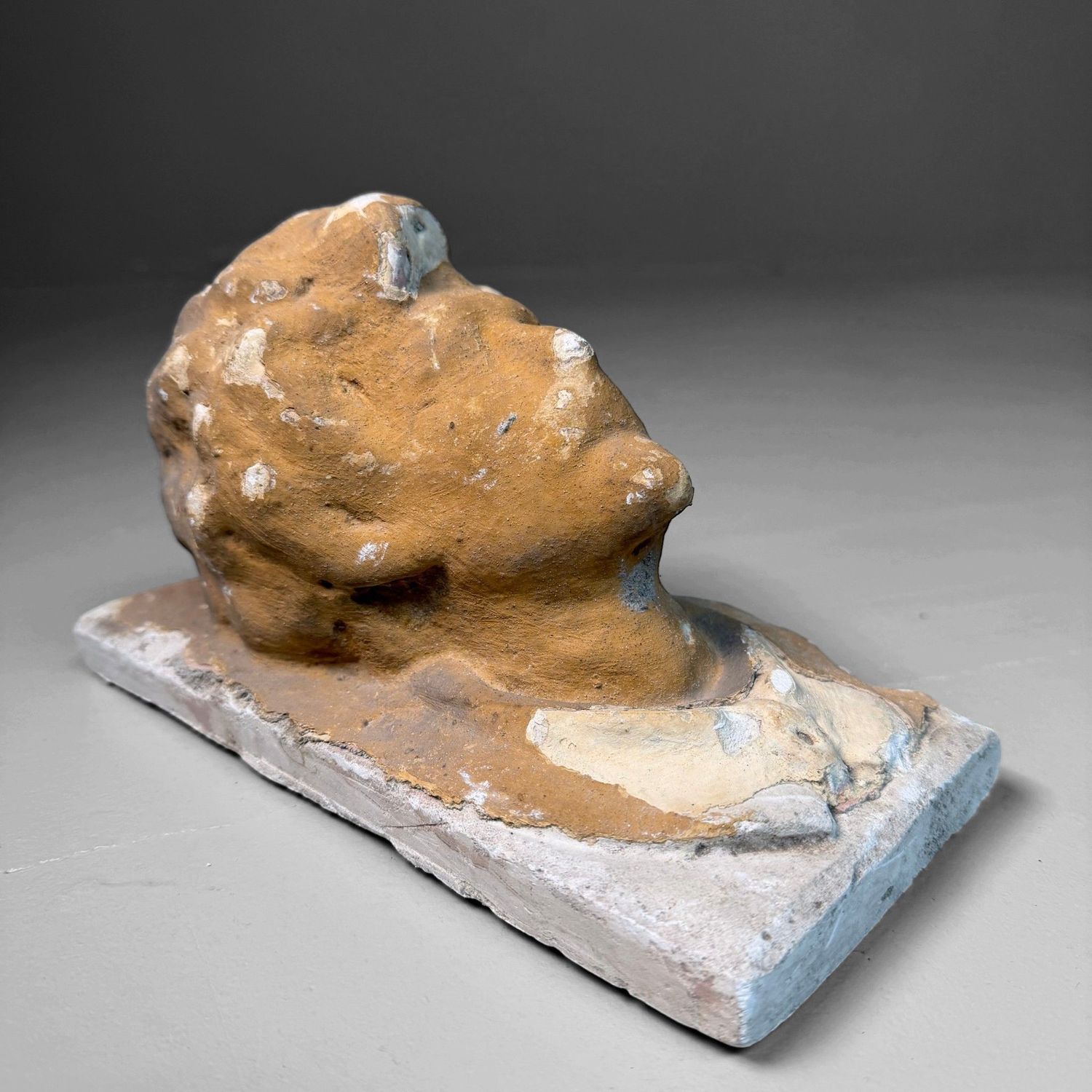 Historic Architectural Ornament with Male Head, c. 1900, Kingdom of Hungary