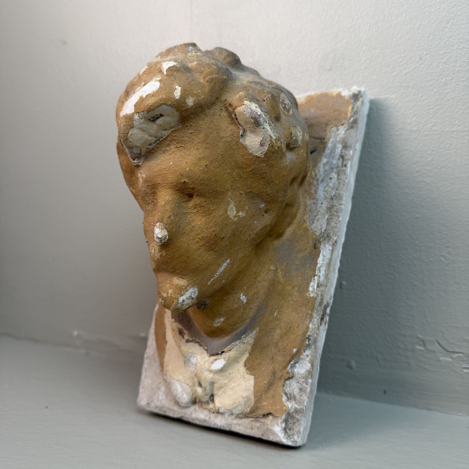 Historic Architectural Ornament with Male Head, c. 1900, Kingdom of Hungary