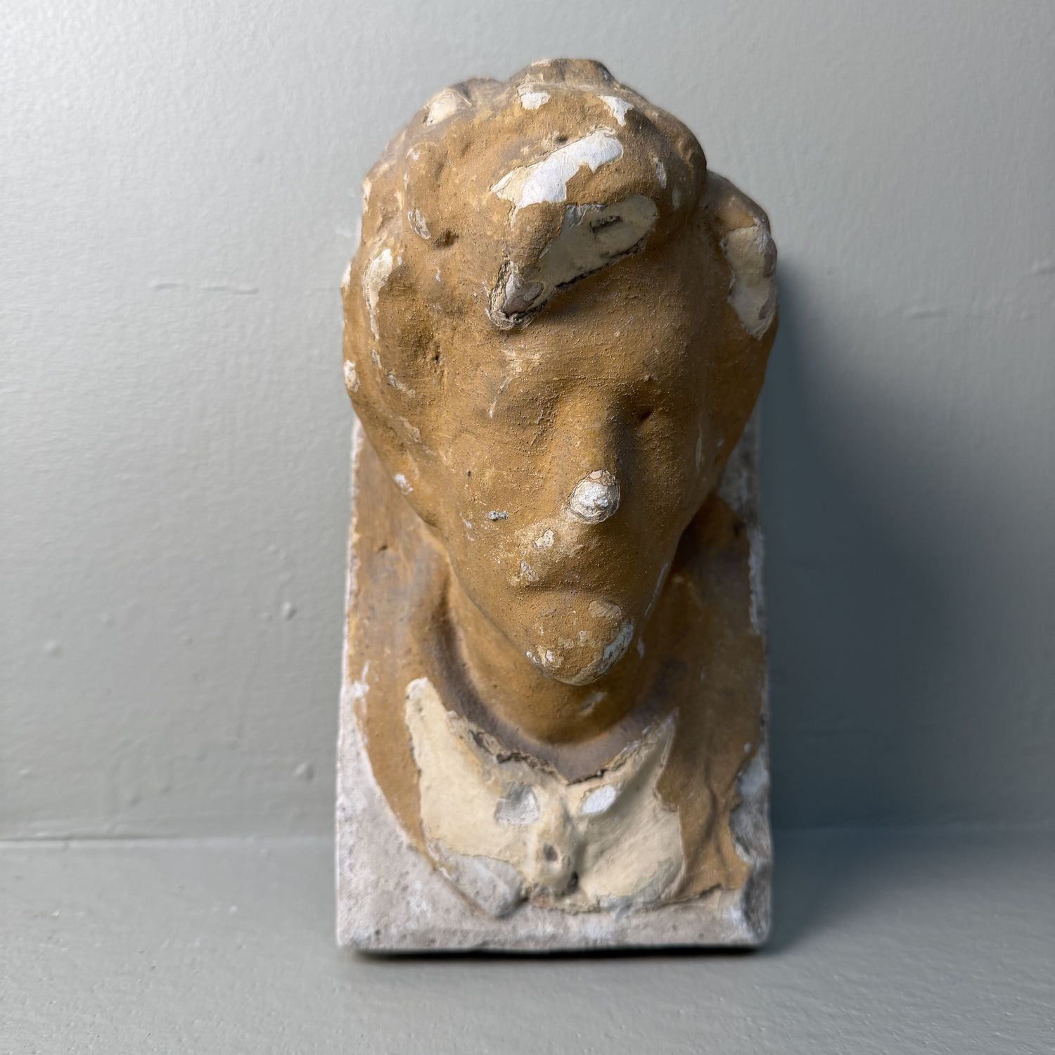 Historic Architectural Ornament with Male Head, c. 1900, Kingdom of Hungary