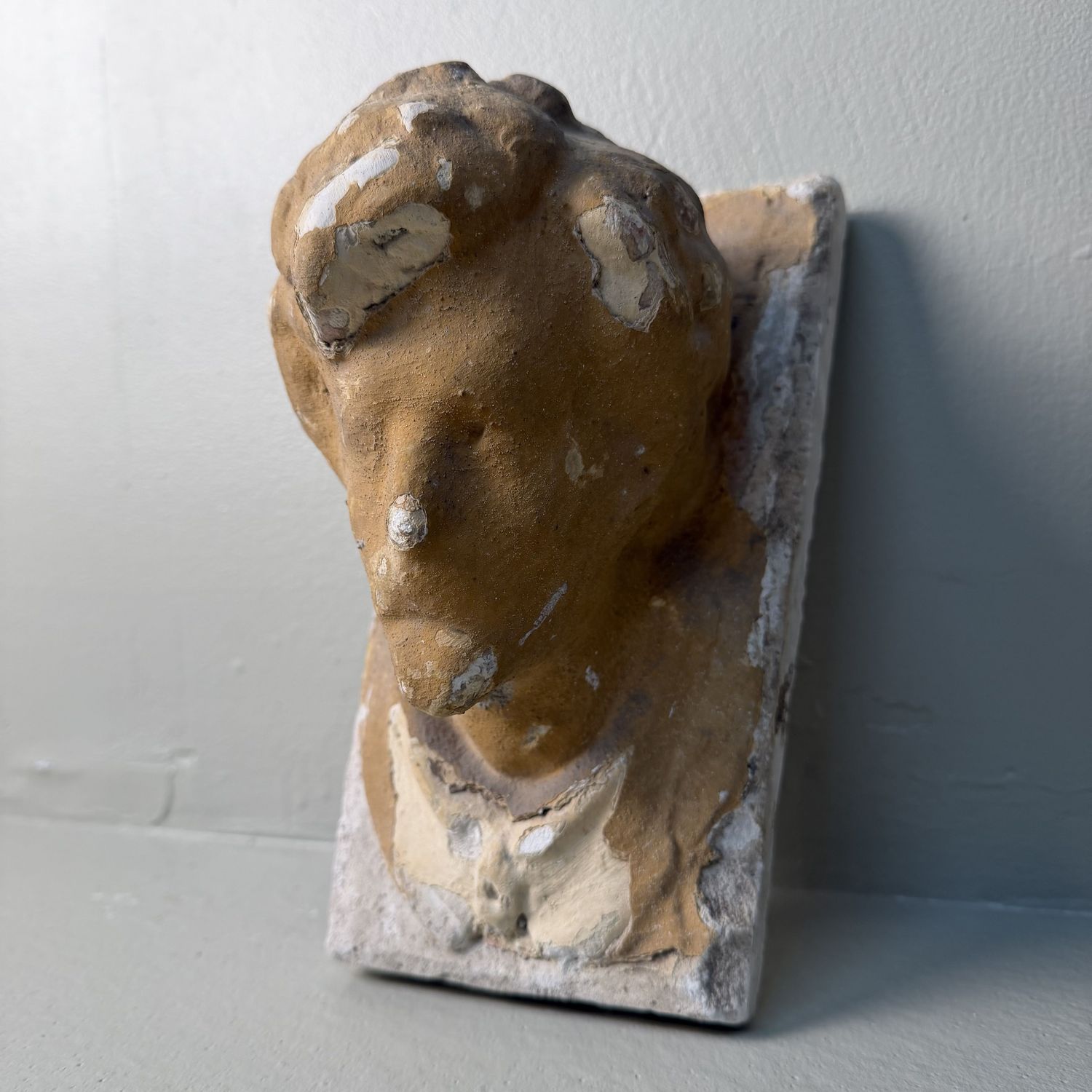 Historic Architectural Ornament with Male Head, c. 1900, Kingdom of Hungary
