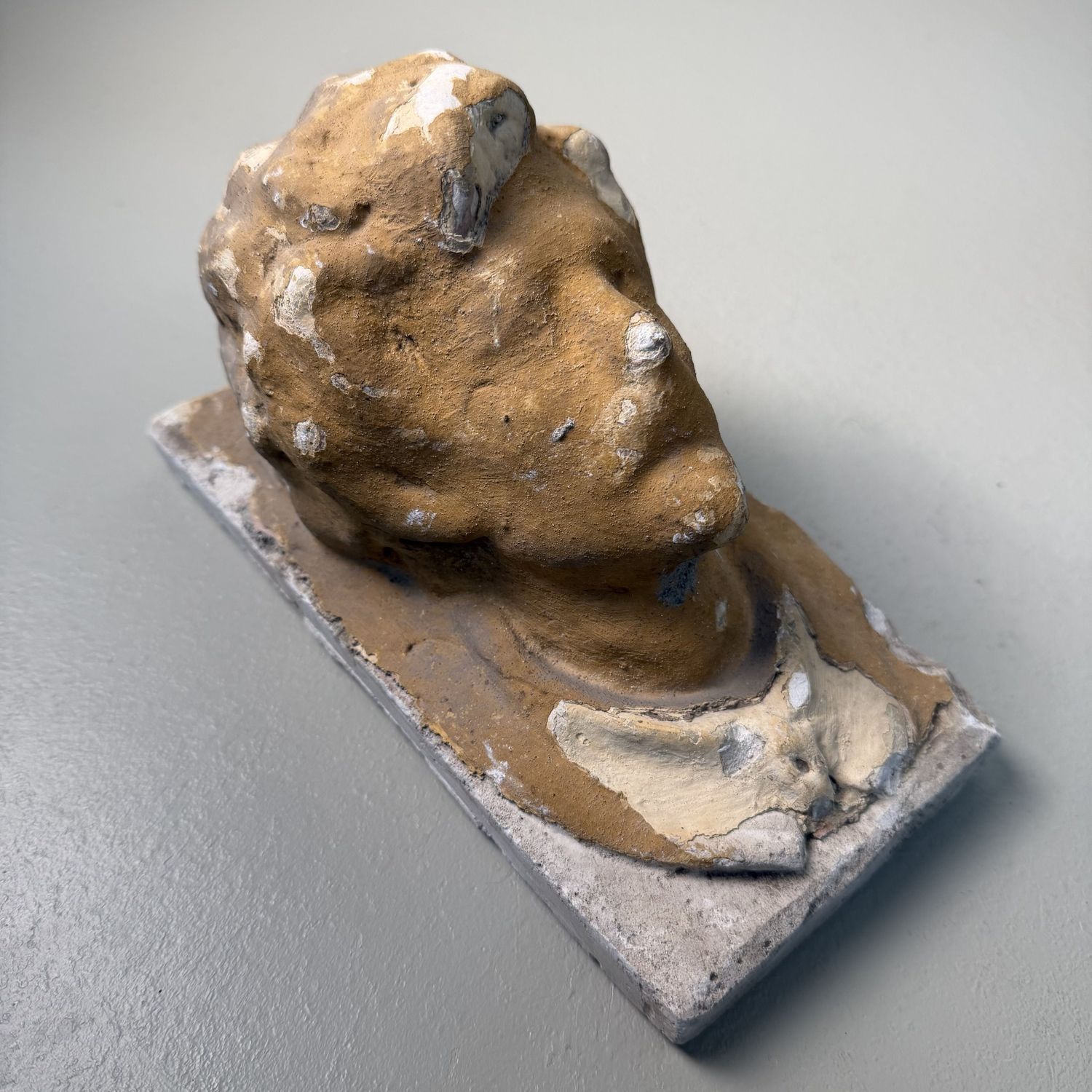 Historic Architectural Ornament with Male Head, c. 1900, Kingdom of Hungary