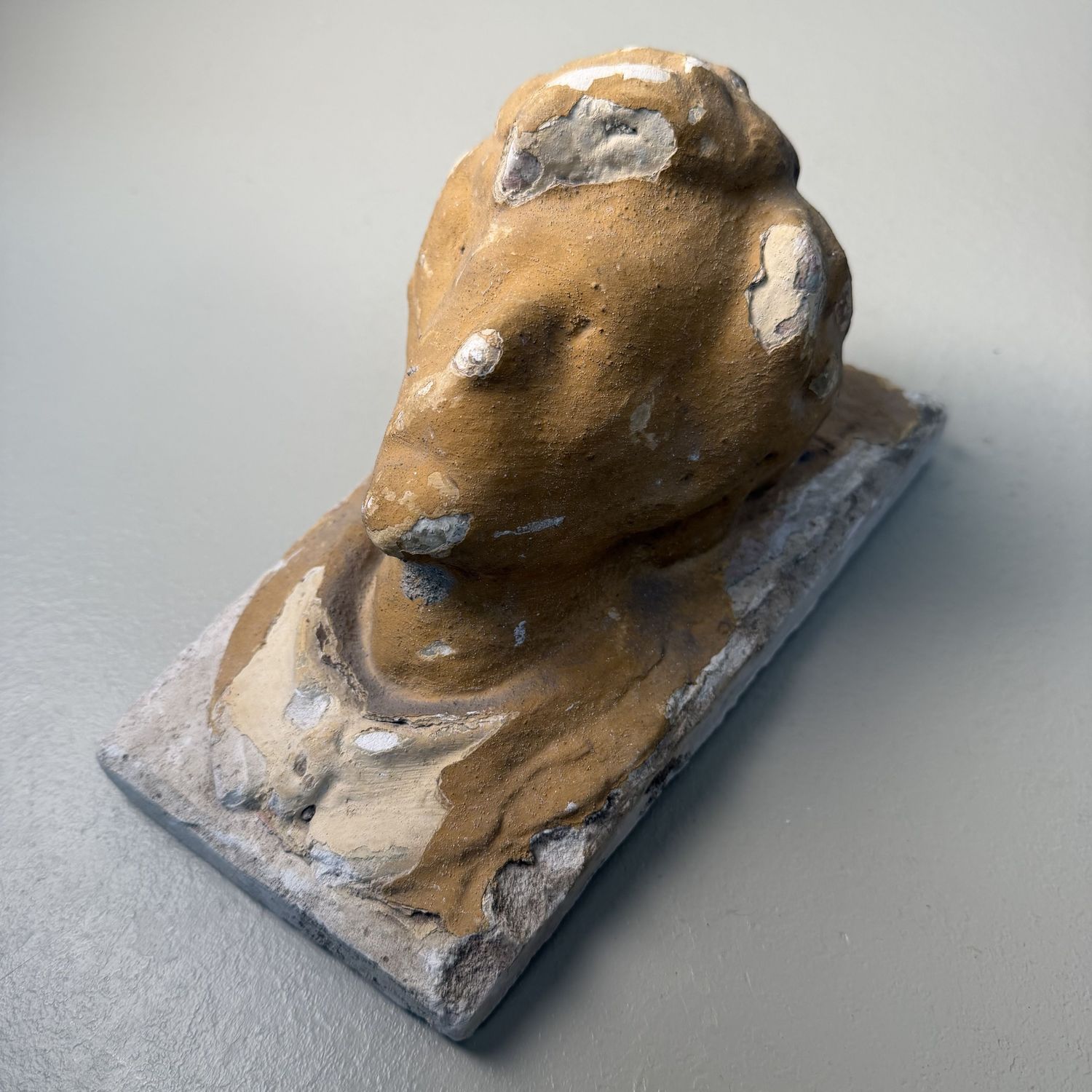 Historic Architectural Ornament with Male Head, c. 1900, Kingdom of Hungary