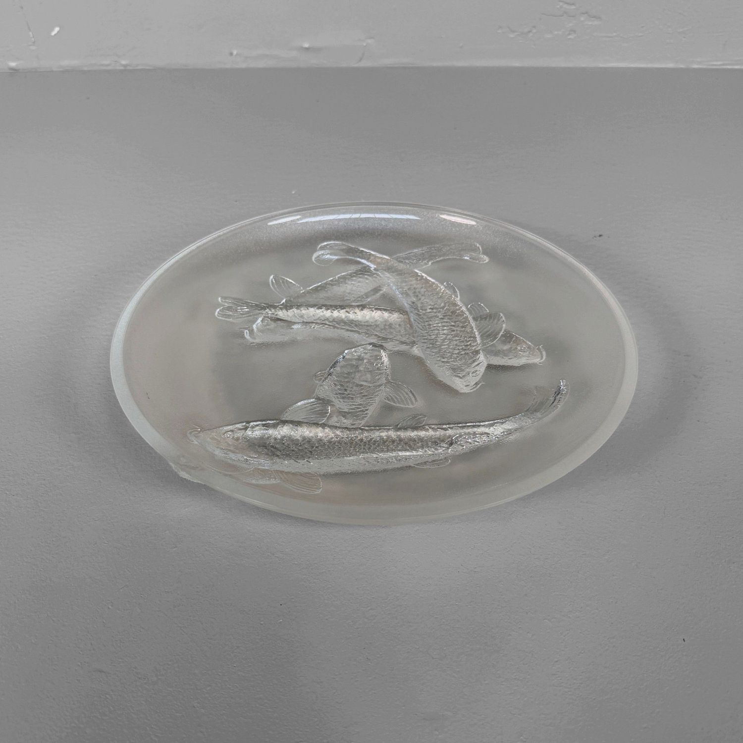 Glass Koi Bowl by Ace Glass Tokyo, circa 1970, Japan
