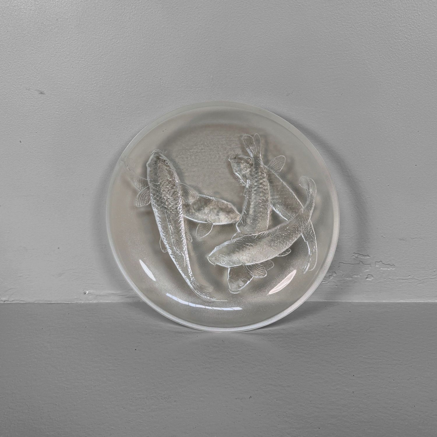 Glass Koi Bowl by Ace Glass Tokyo, circa 1970, Japan