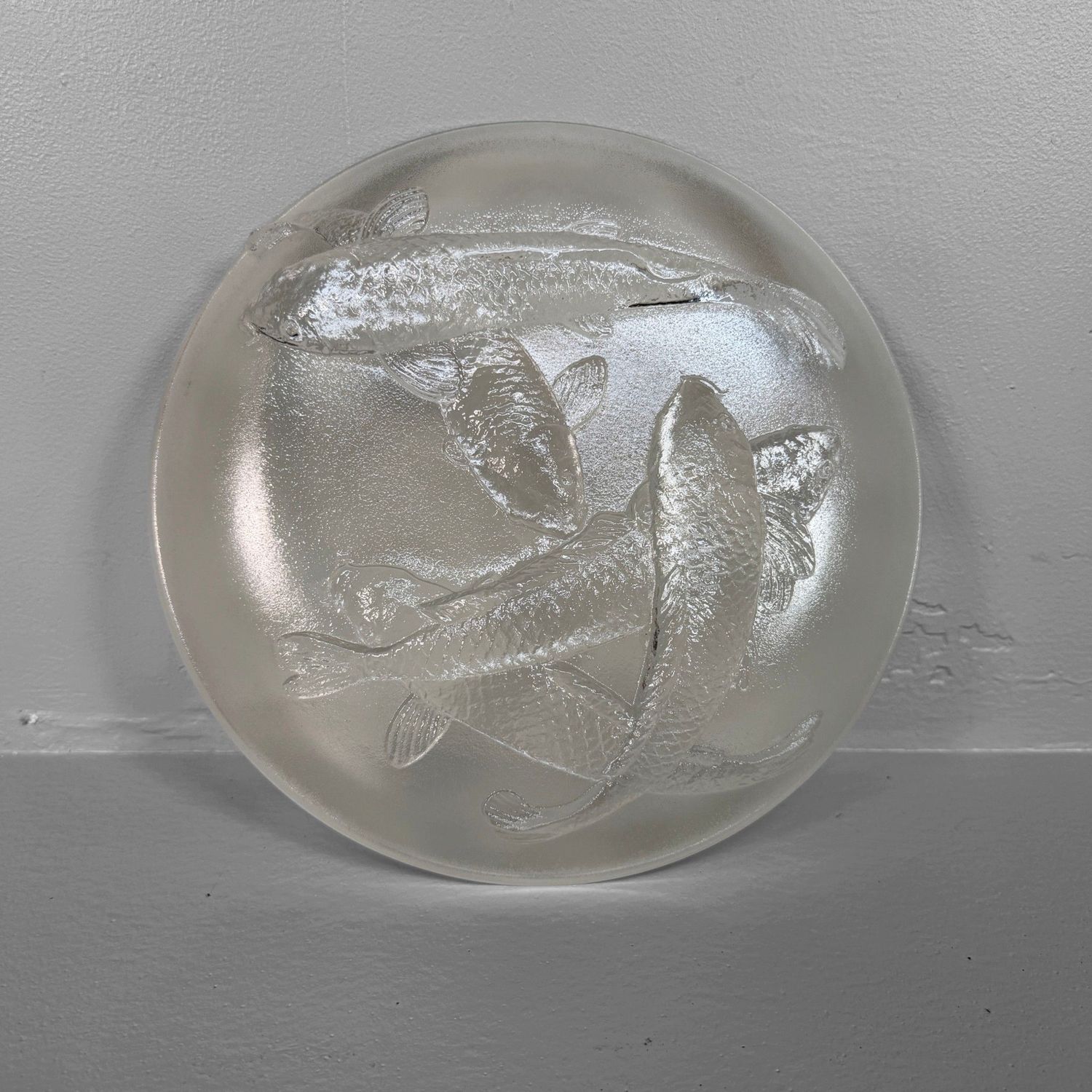 Glass Koi Bowl by Ace Glass Tokyo, circa 1970, Japan