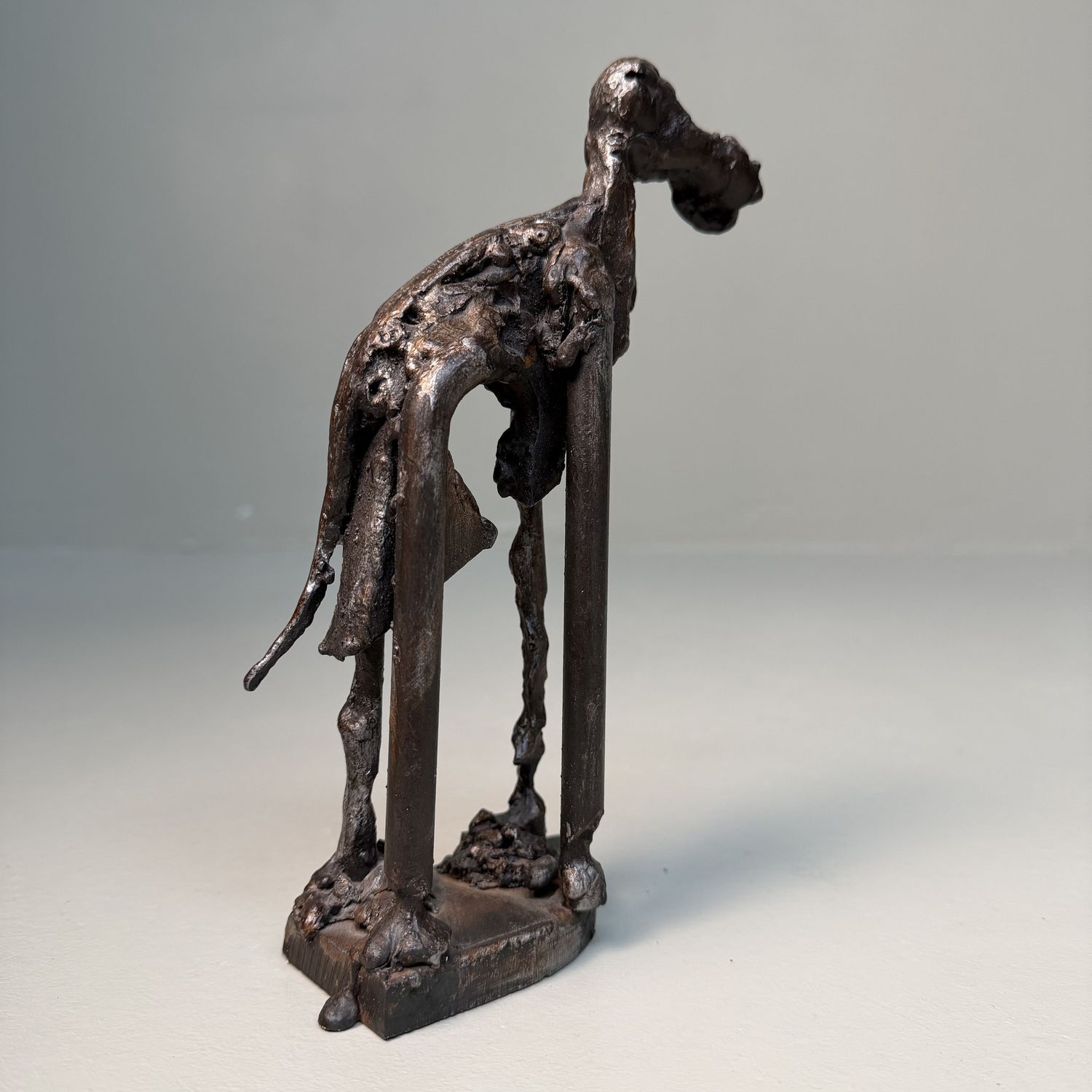 Metal Dog Sculpture, Robert H. Crutchley – Late 20th Century