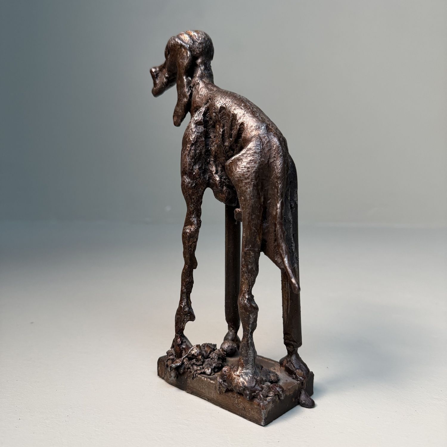 Metal Dog Sculpture, Robert H. Crutchley – Late 20th Century
