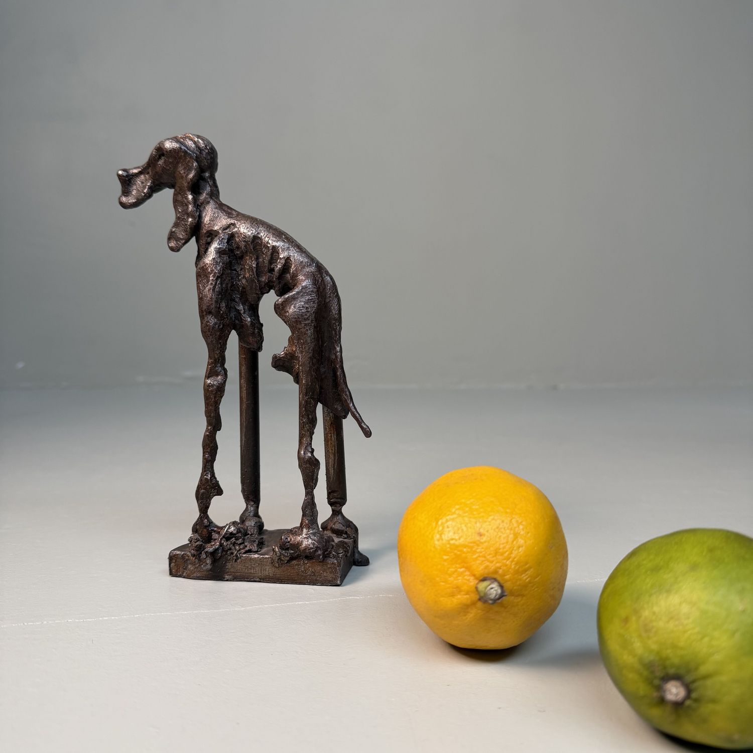 Metal Dog Sculpture, Robert H. Crutchley – Late 20th Century