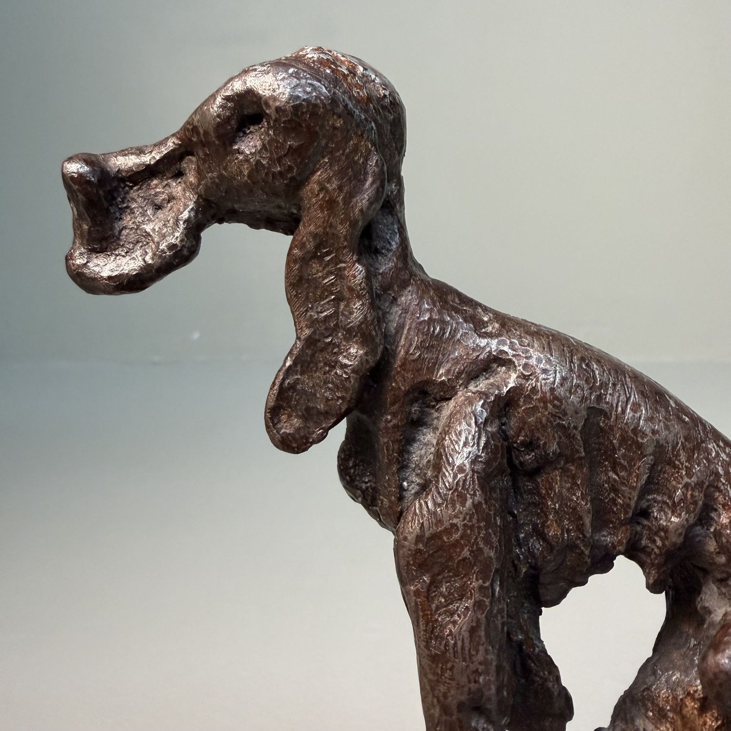 Metal Dog Sculpture, Robert H. Crutchley – Late 20th Century