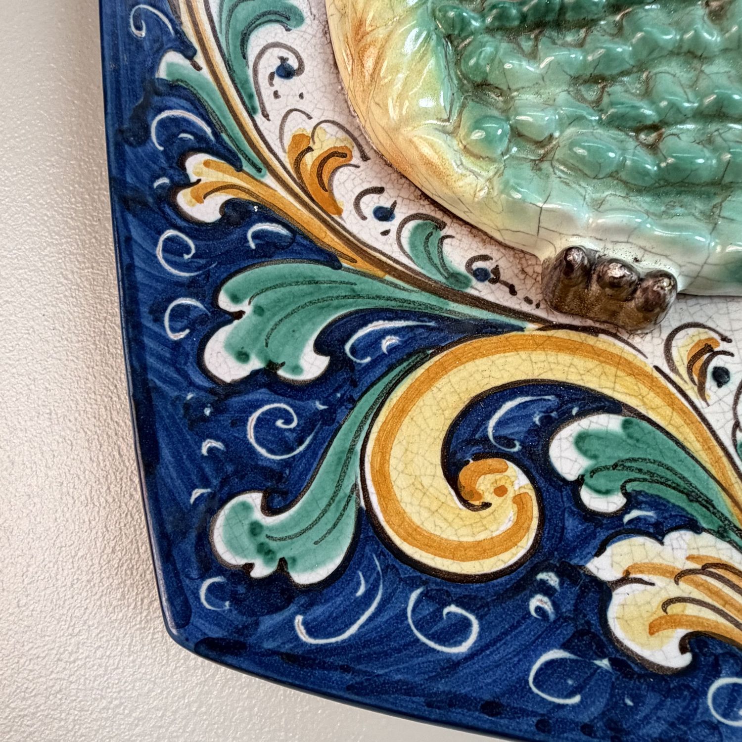 Rare Sicilian Ceramic Wall Plaque with Owl – 1950s-1960s, Italy
