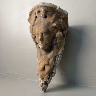 Historic Architectural Ornament with Female Head, c. 1900, Kingdom of Hungary