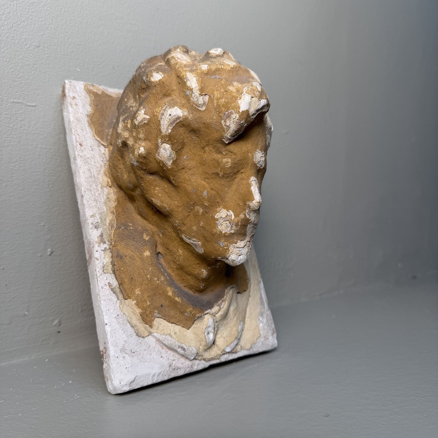 Historic Architectural Ornament with Male Head, c. 1900, Kingdom of Hungary, Romania