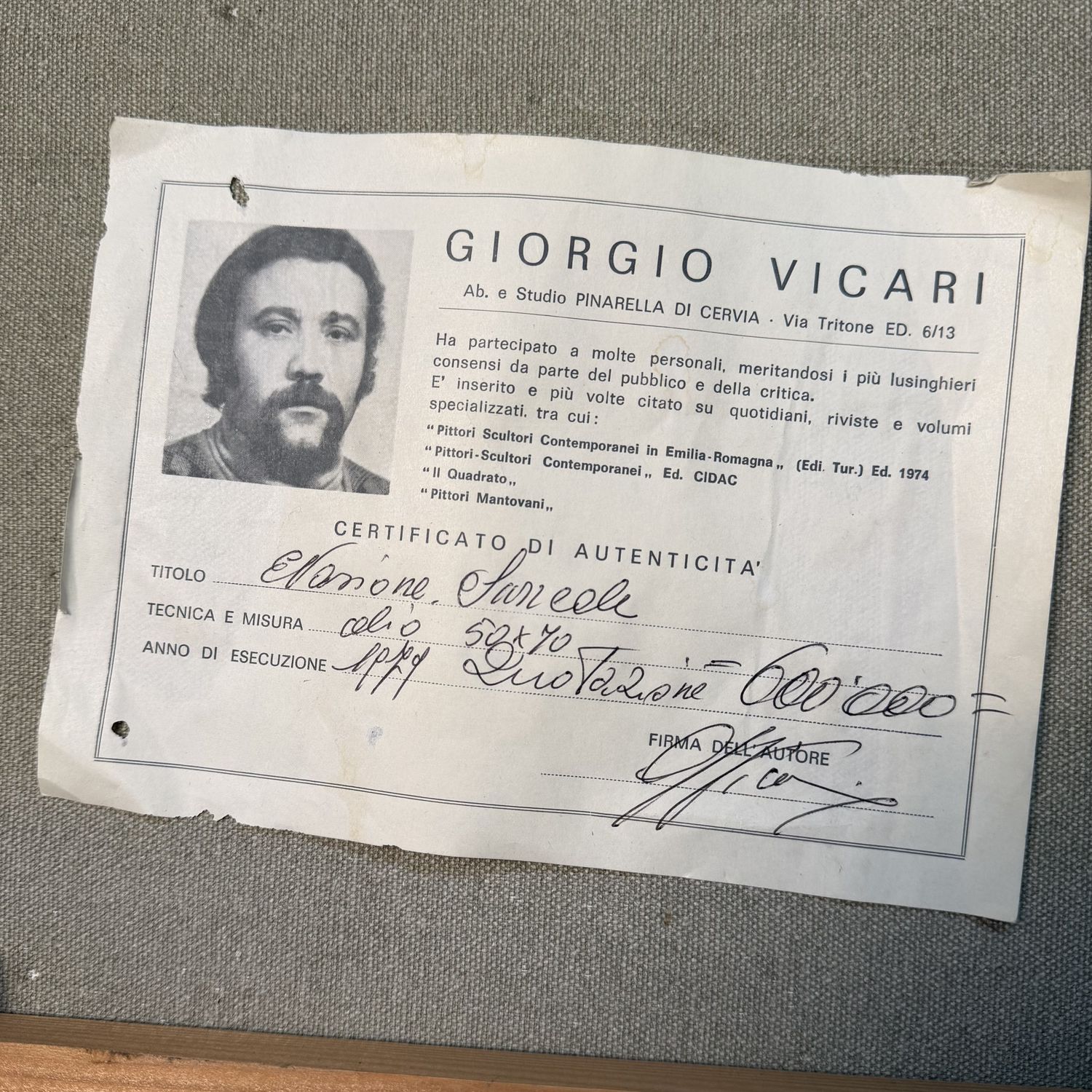 Giorgio Vicari Oil Painting – Evasione Surreale, 1979, Italy