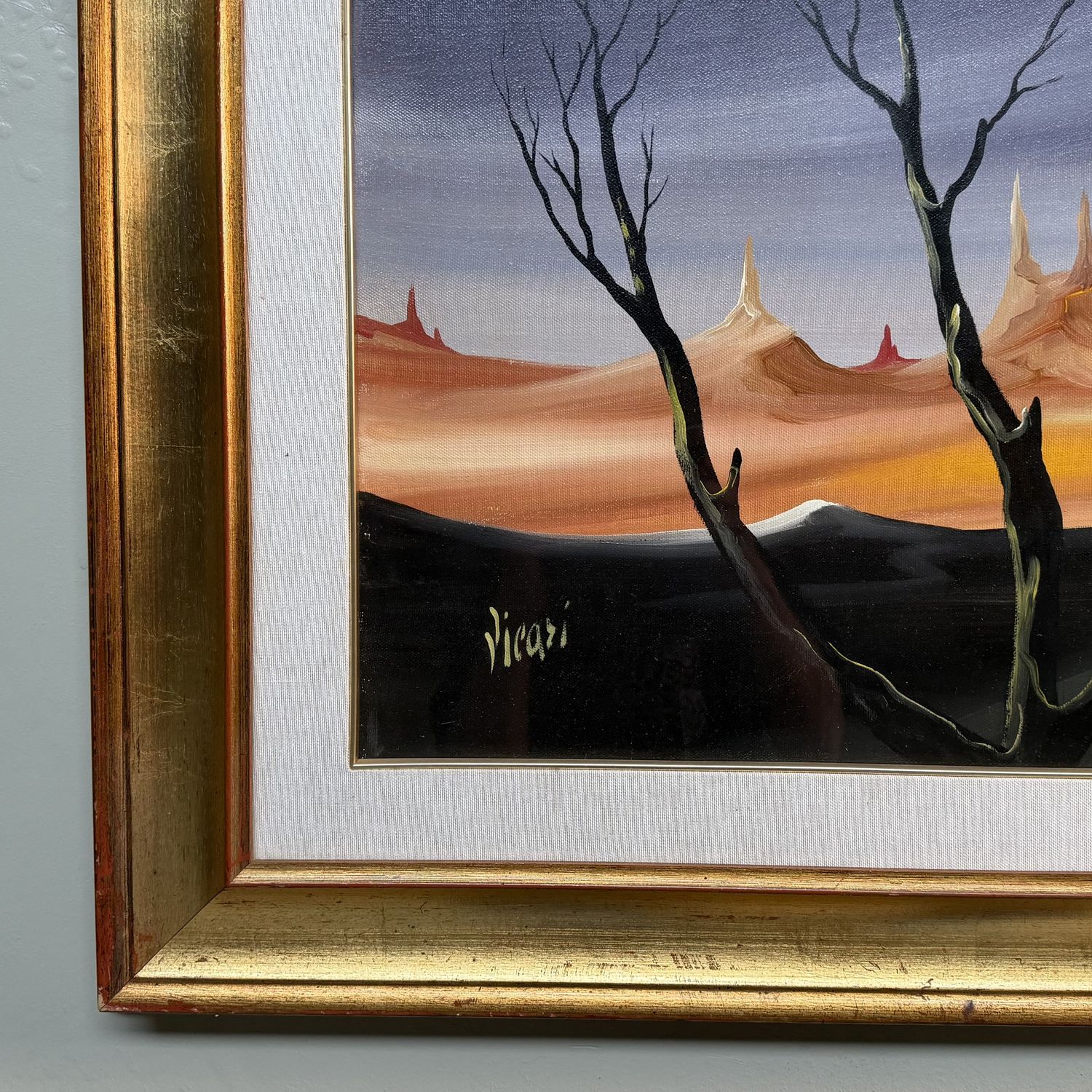 Giorgio Vicari Oil Painting – Evasione Surreale, 1979, Italy