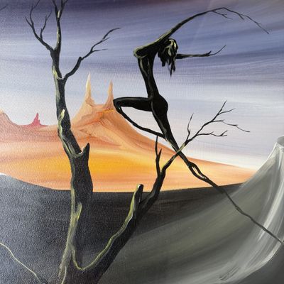 Giorgio Vicari Oil Painting – Evasione Surreale, 1979, Italy