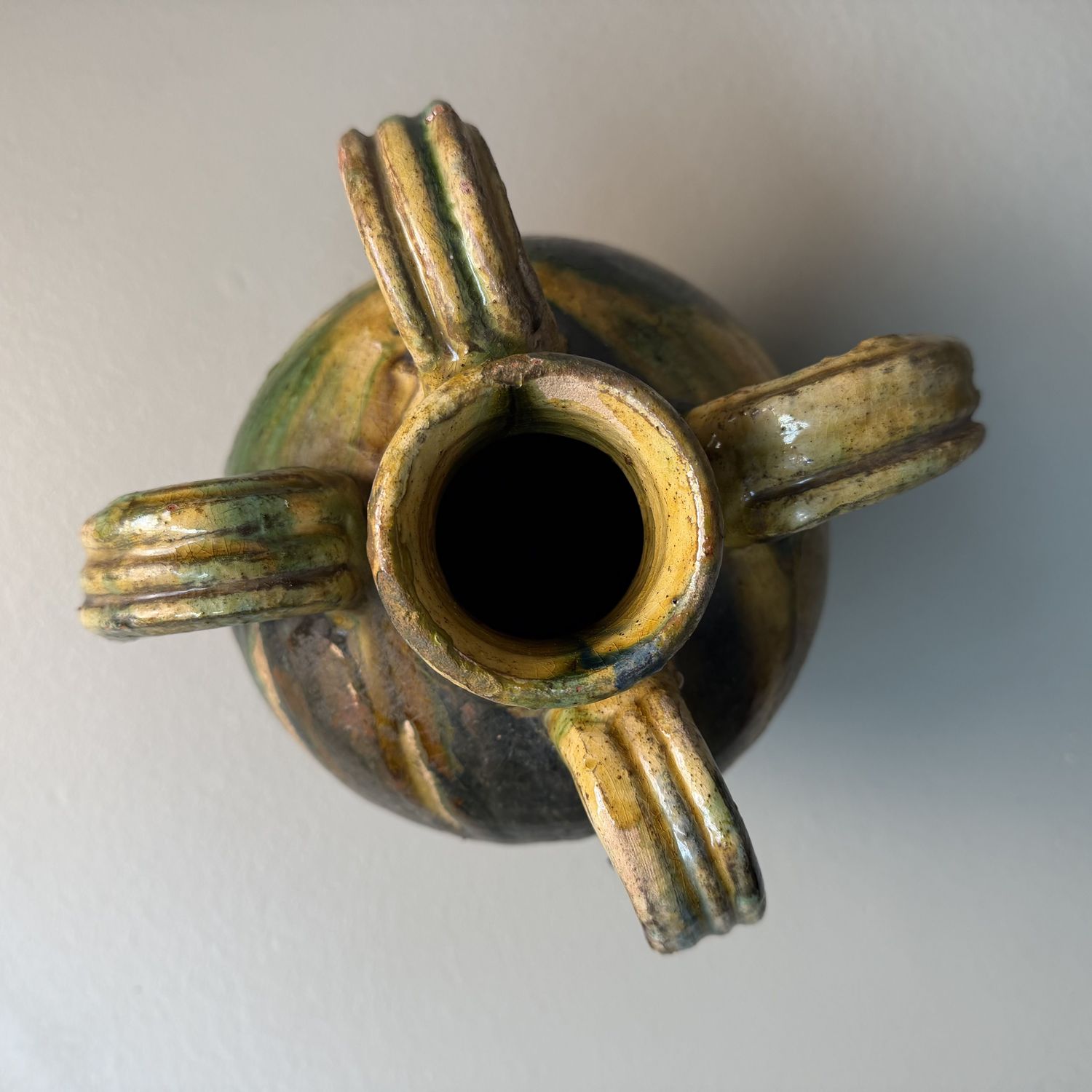 Four-Handled Ceramic Jug Vase by Rocco Condurso, Seminara, Calabria, Italy