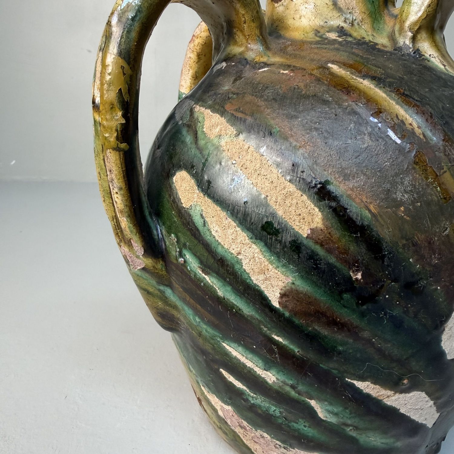 Four-Handled Ceramic Jug Vase by Rocco Condurso, Seminara, Calabria, Italy