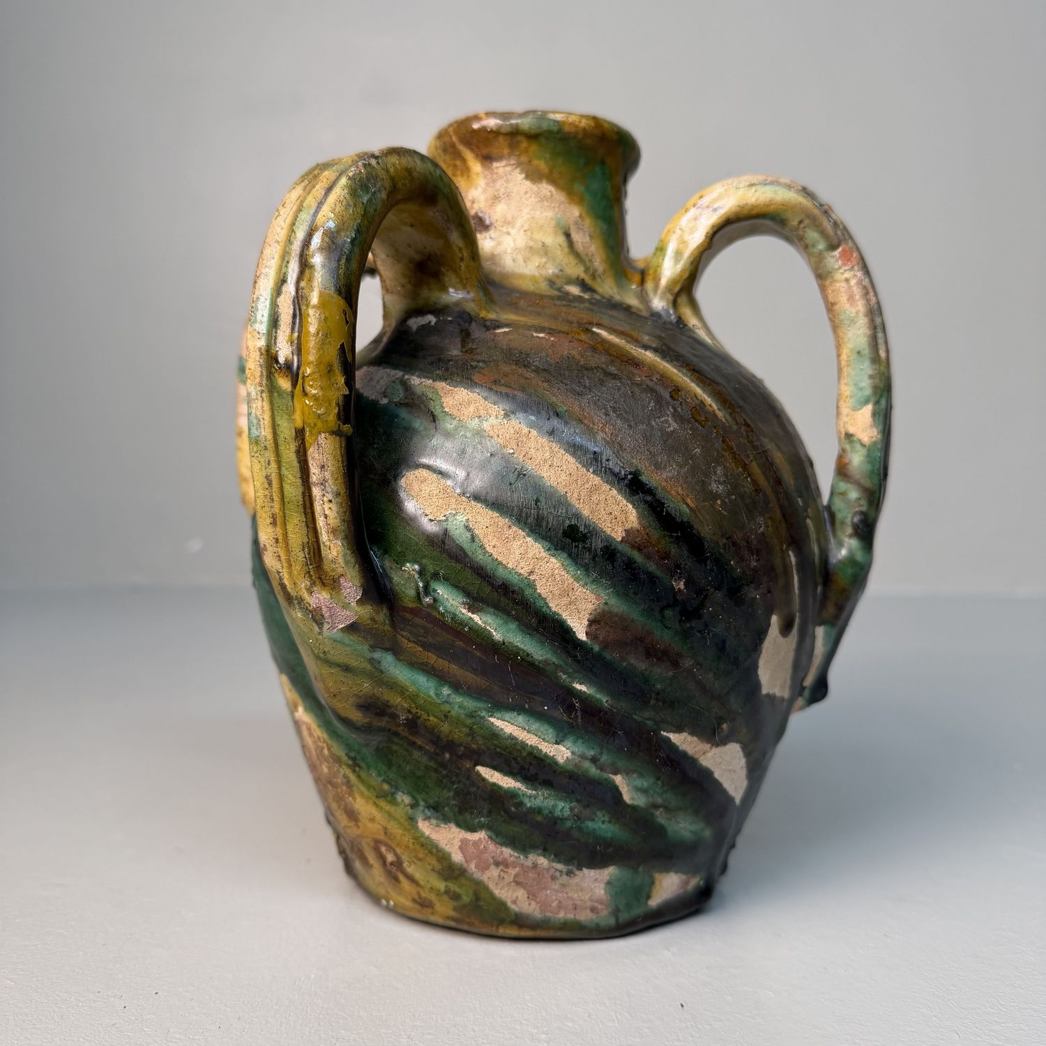 Four-Handled Ceramic Jug Vase by Rocco Condurso, Seminara, Calabria, Italy