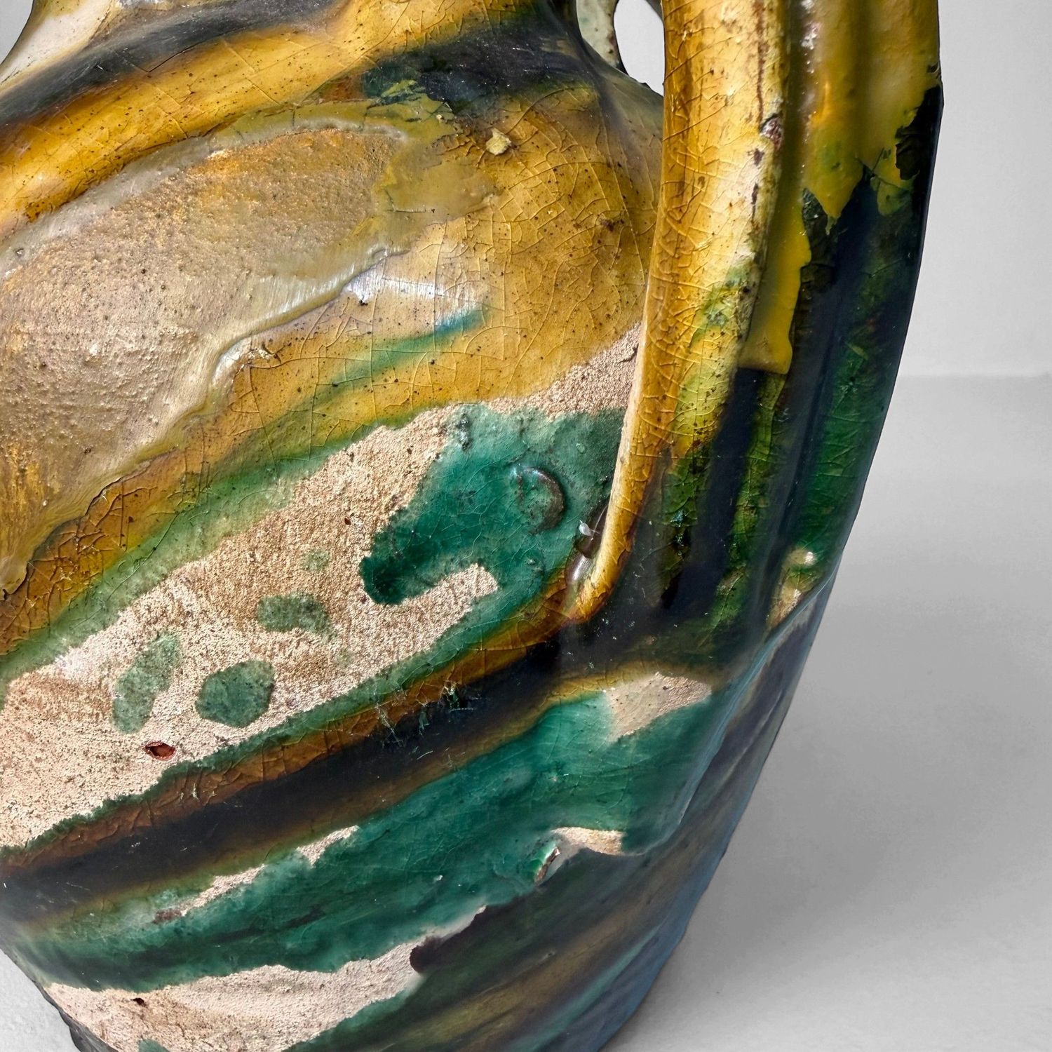 Four-Handled Ceramic Jug Vase by Rocco Condurso, Seminara, Calabria, Italy
