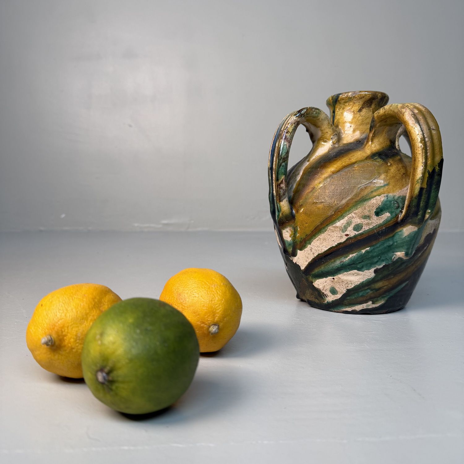Four-Handled Ceramic Jug Vase by Rocco Condurso, Seminara, Calabria, Italy